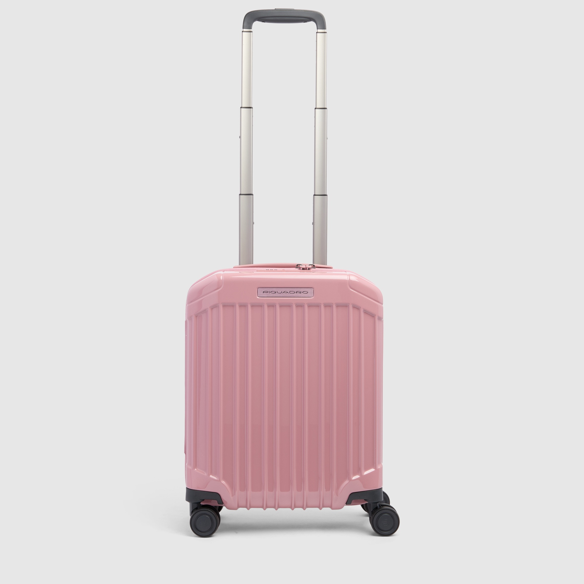 Trolley koffer met 2 wielen onder de stoel PIQUADRO Roze