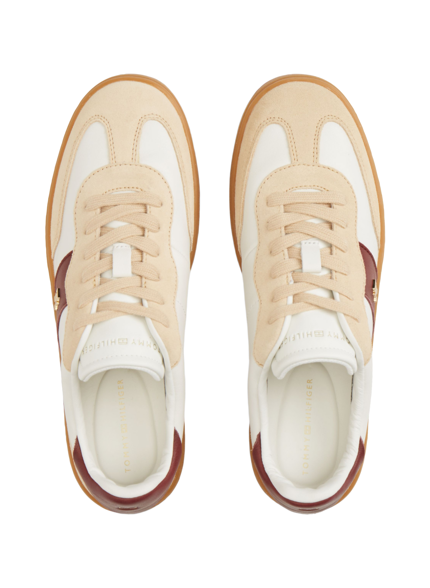 Baskets basses à monogramme en cuir TOMMY HILFIGER Multicolore