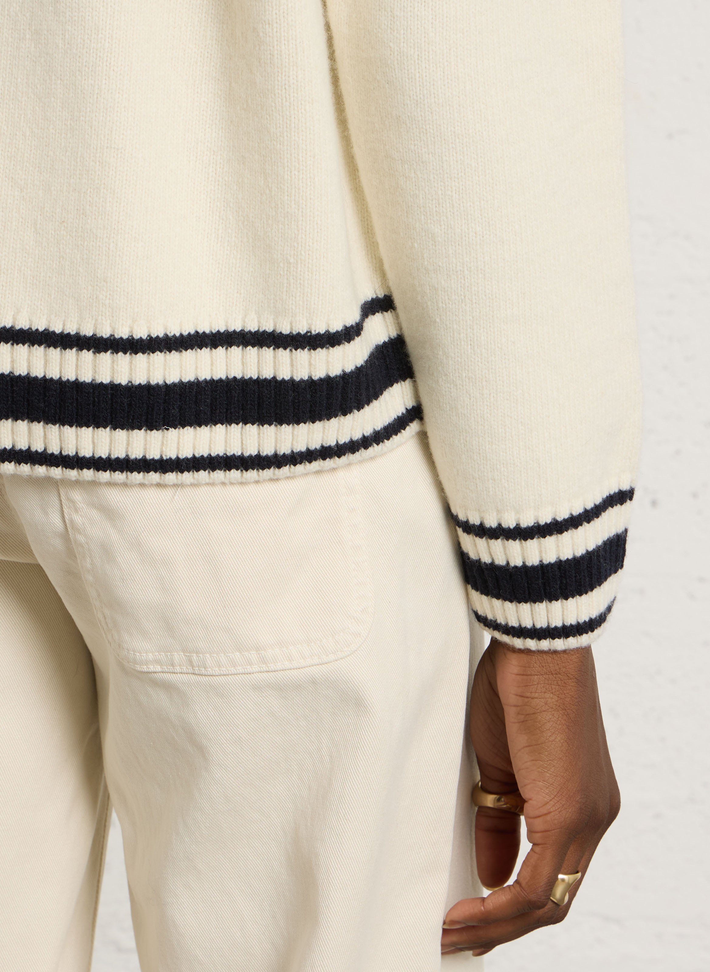 Pull oversize col rond en laine mélangée deauville ARMOR-LUX Beige