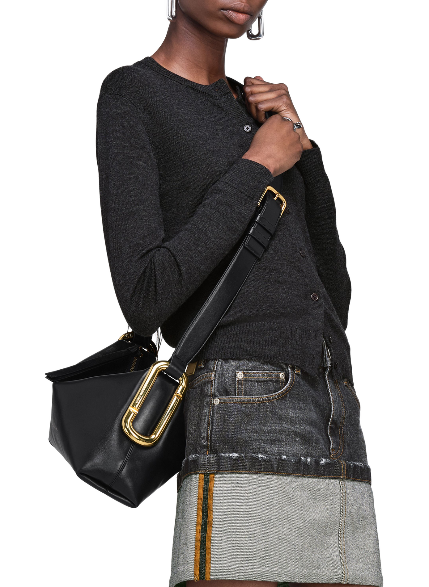The Scene Medium leather shoulder bag MARC JACOBS Black