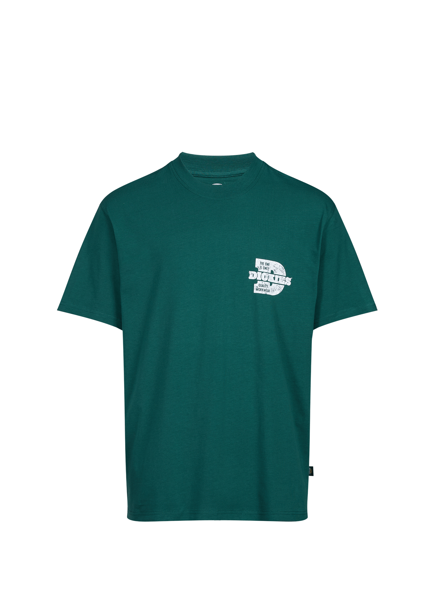 T-shirt Minden SS straight round neck printed in cotton DICKIES Green