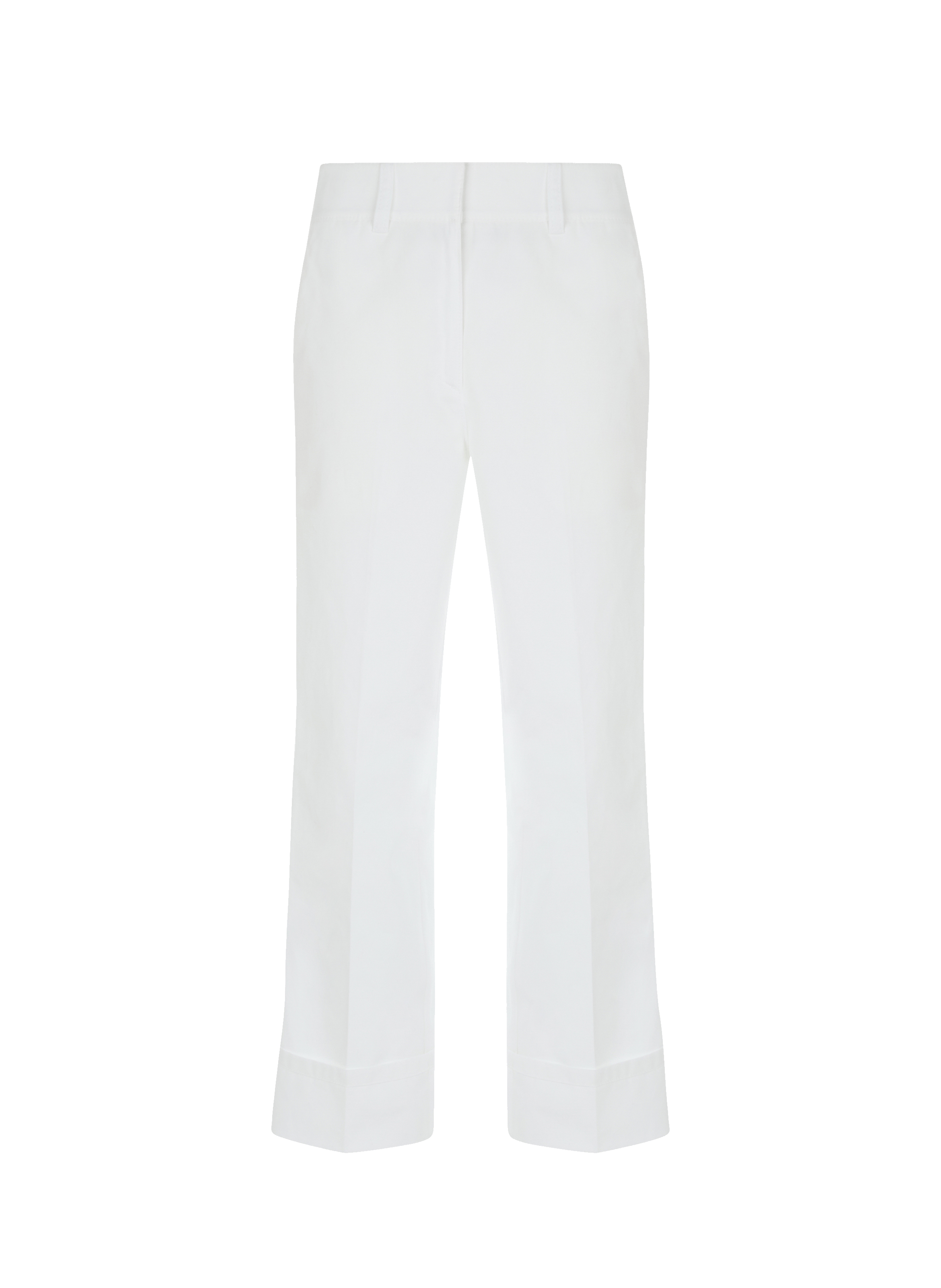 PRADA Pantalon en popeline de coton Blanc