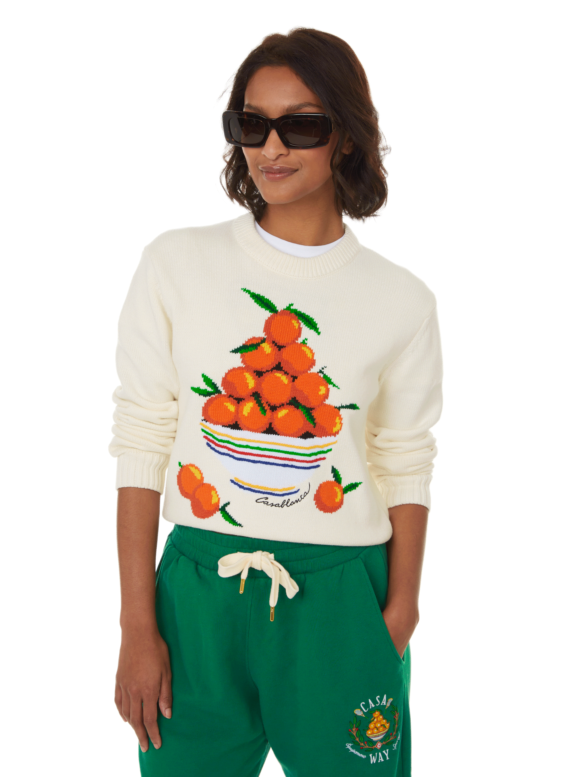 Pull Femme Léger Iris&Ink 100% Coton - Taille XL - Couleur Blanc Cassé Et Bleu - Neuf Avec étiquettes