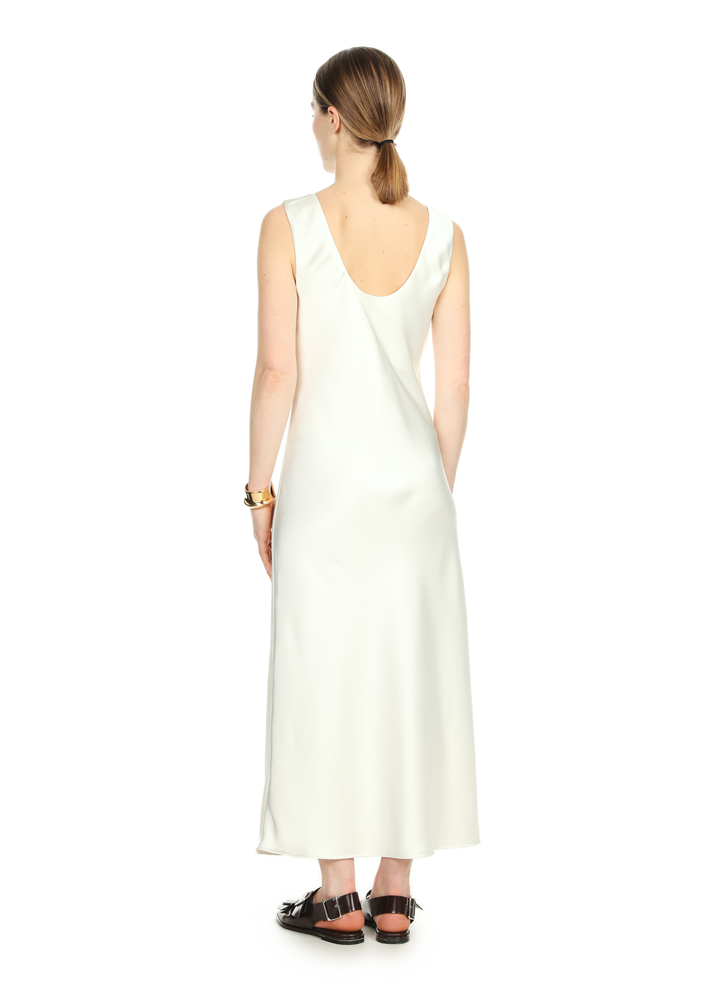 Robe longue satinée  SAMSOE SAMSOE Beige