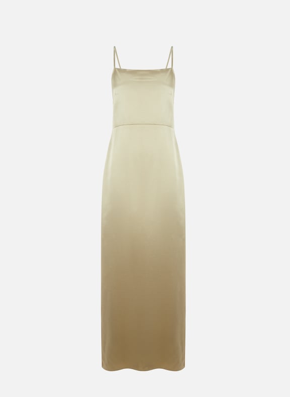 Satin maxi dress Green by SAMSOE SAMSOE SAMSOE SAMSOE Satin maxi dress Green
