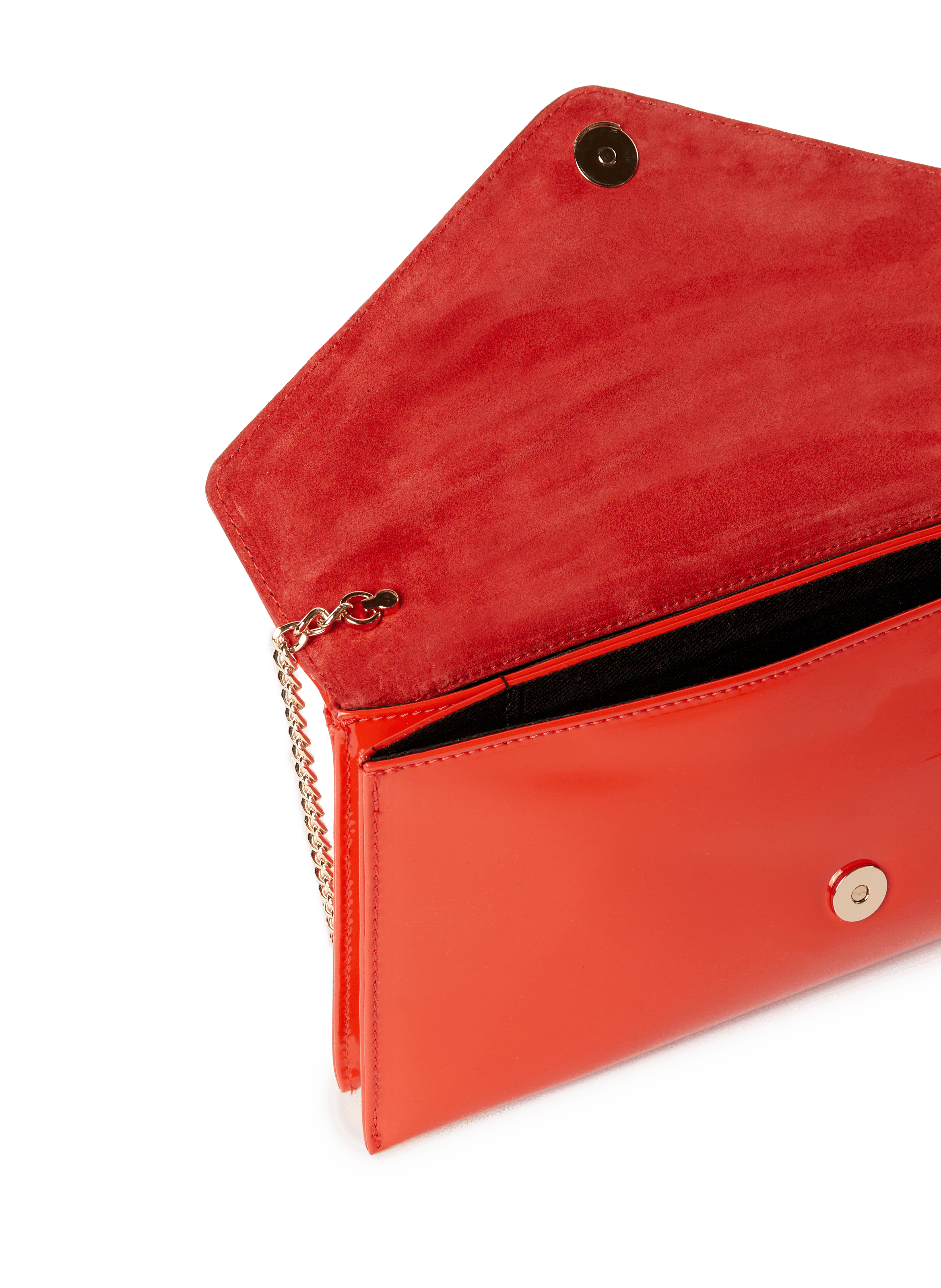 Pochette Folyta en cuir verni  SAISON 1865 Orange