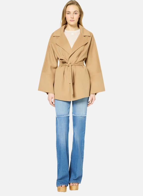 Manteau court ceinturé - stella Marron by GERARD DAREL GERARD DAREL Manteau court ceinturé - stella Marron
