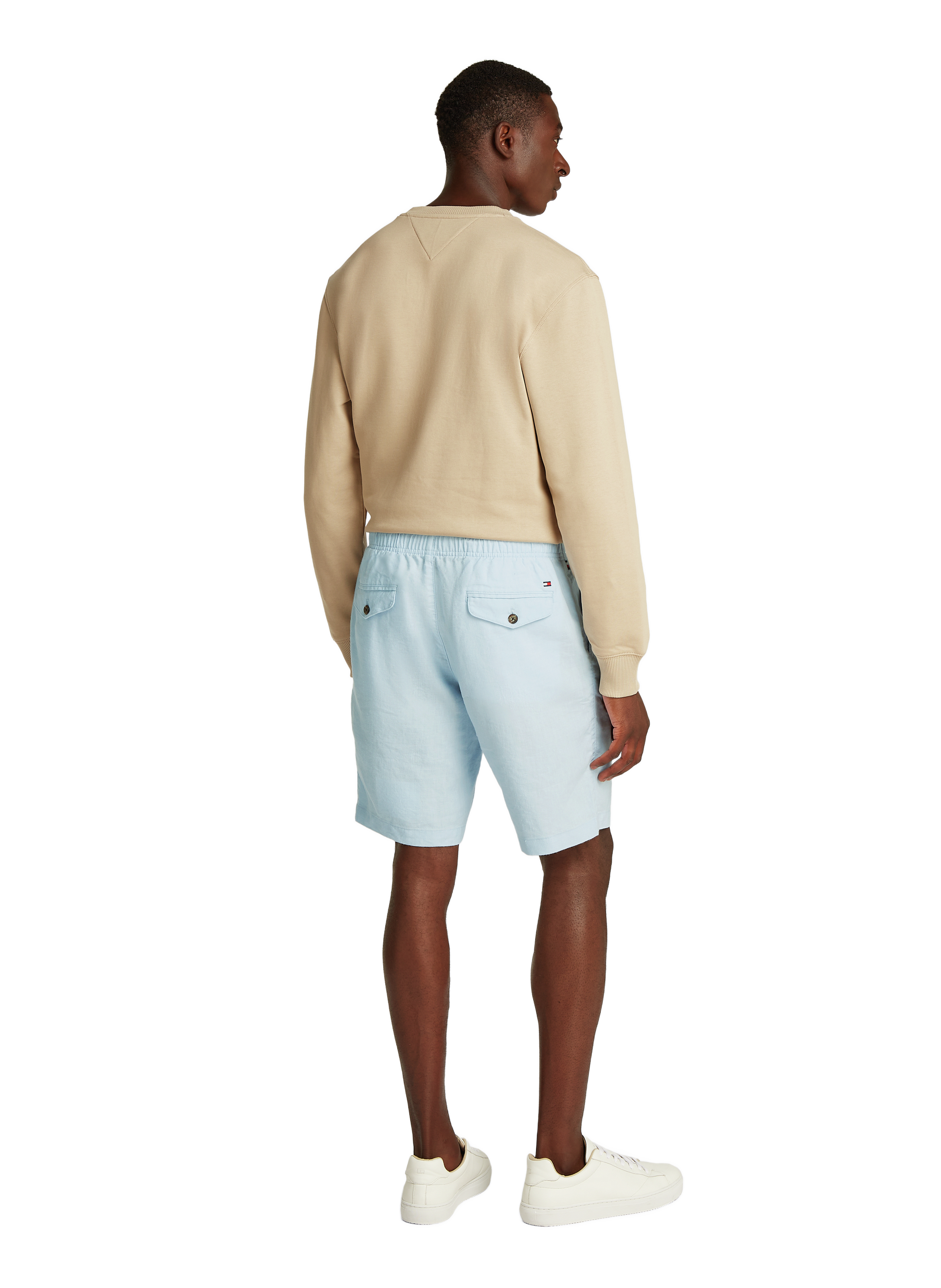 Short en lin mélangé TOMMY HILFIGER Bleu