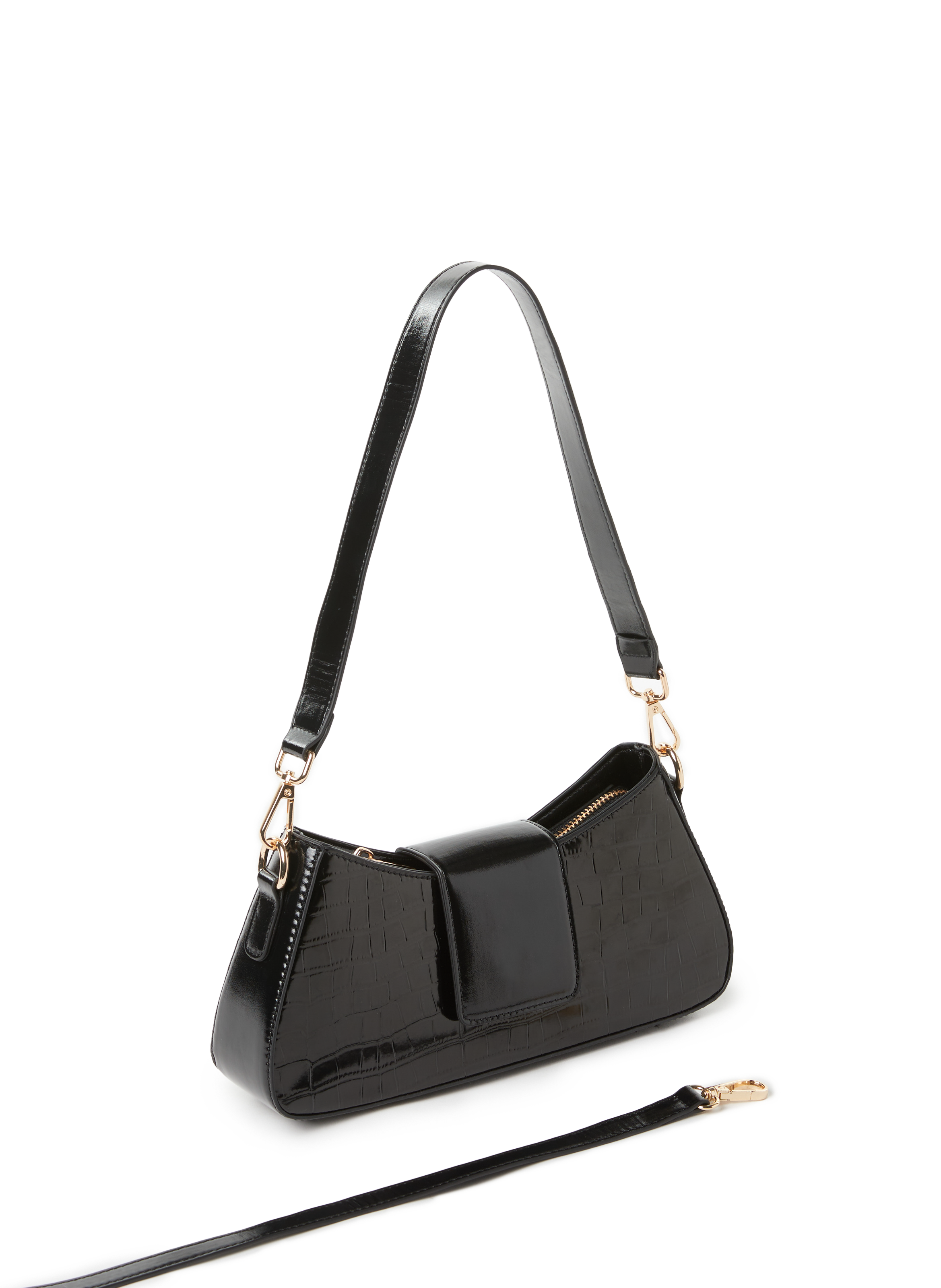 Sac à main texturé  AU PRINTEMPS PARIS Noir