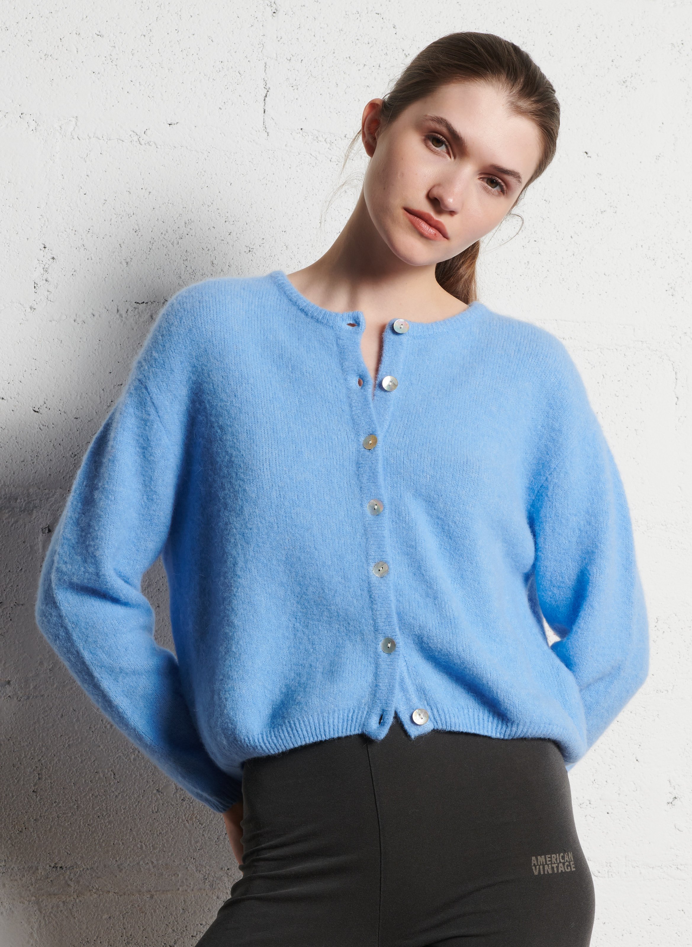 Gilet ample col rond en laine mélangée vitow  Atmosphere chine