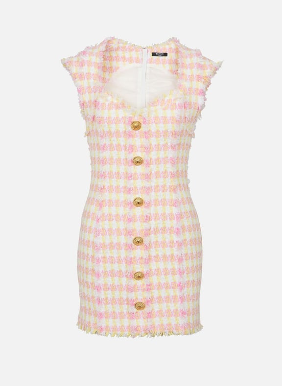 Robe en tweed miami à boutons Multicolore by BALMAIN BALMAIN Robe en tweed miami à boutons Multicolore