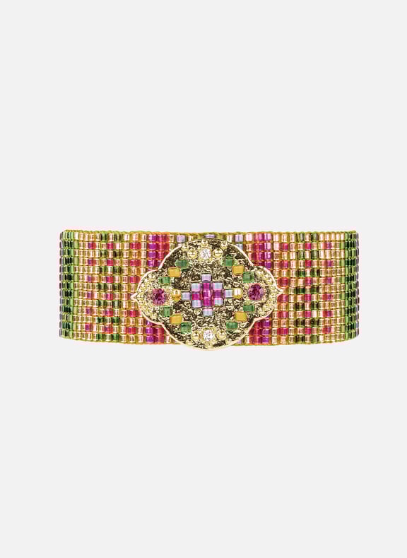 Bracelet tissé avec perles alonzo Doré by HIPANEMA HIPANEMA Bracelet tissé avec perles alonzo Doré