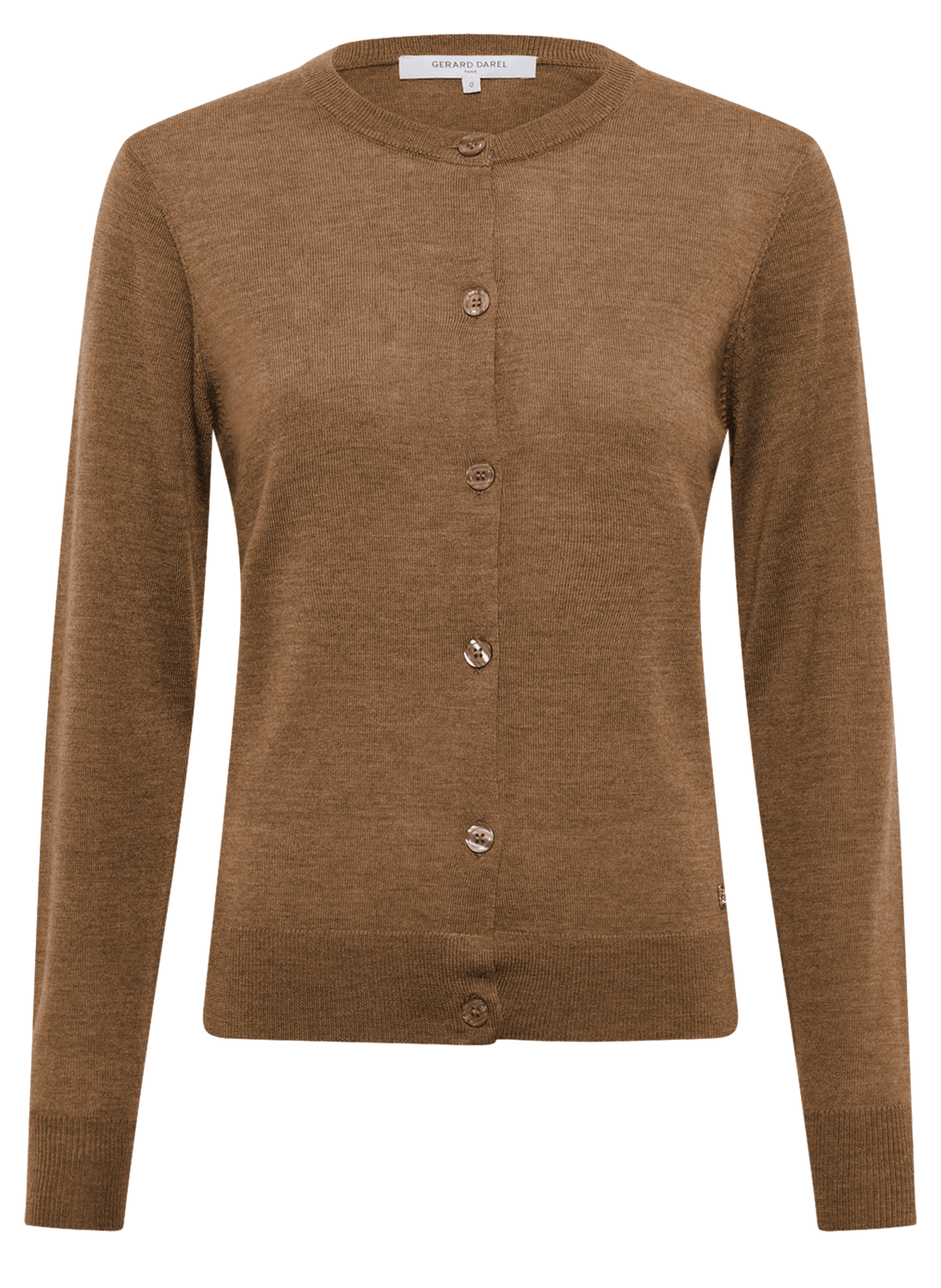 Gilet en laine mérinos fine - estelle GERARD DAREL Marron