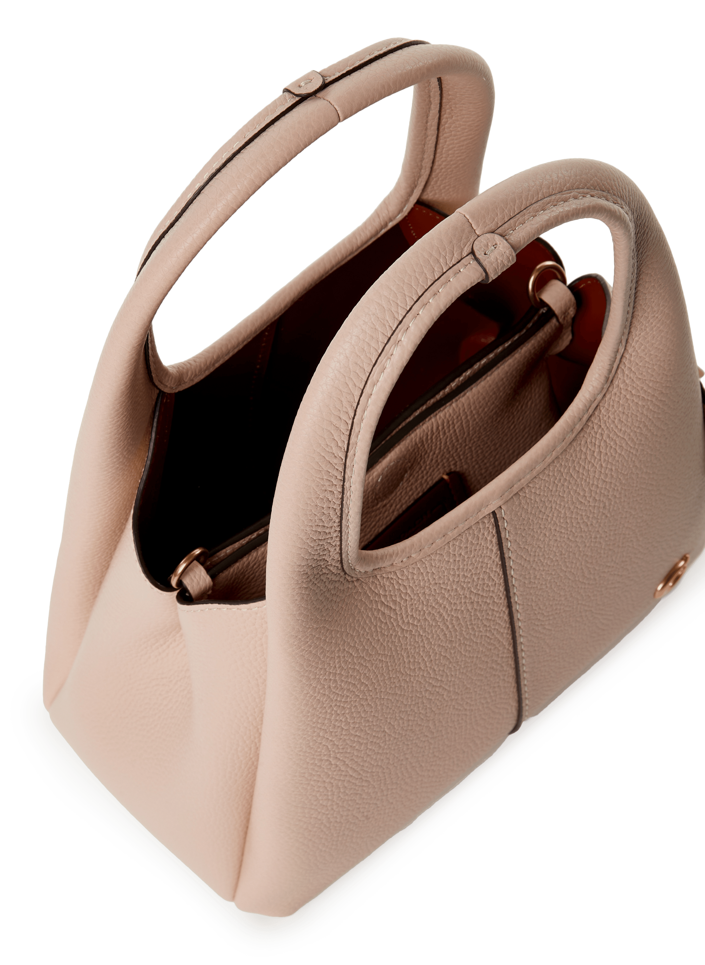 Sac à main en cuir Lana COACH Beige