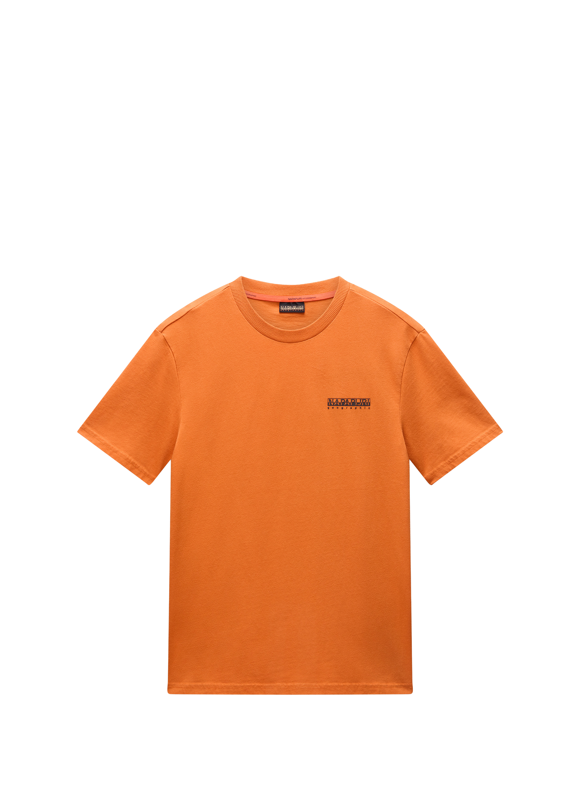 Round neck cotton printed T-shirt NAPAPIJRI Orange