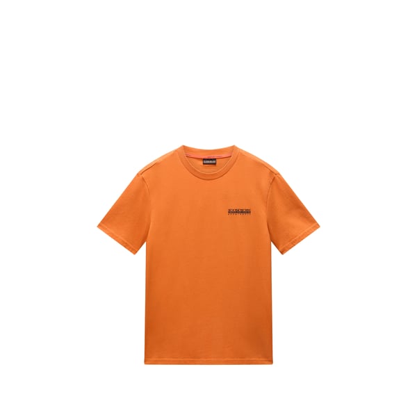 T-shirt imprimé à col rond en coton Orange L Male