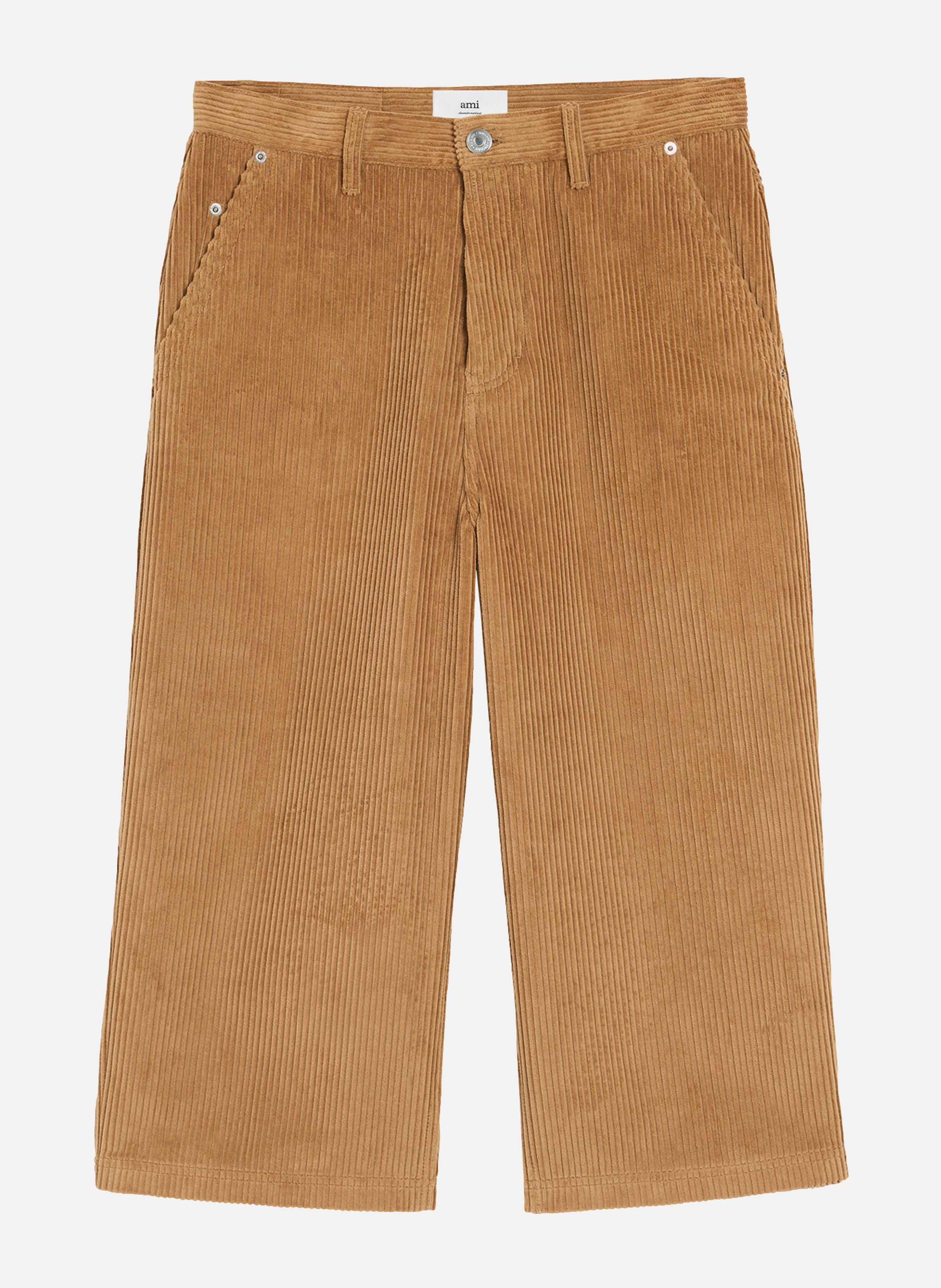 Bermuda large en velours côtelé en coton AMI PARIS Marron