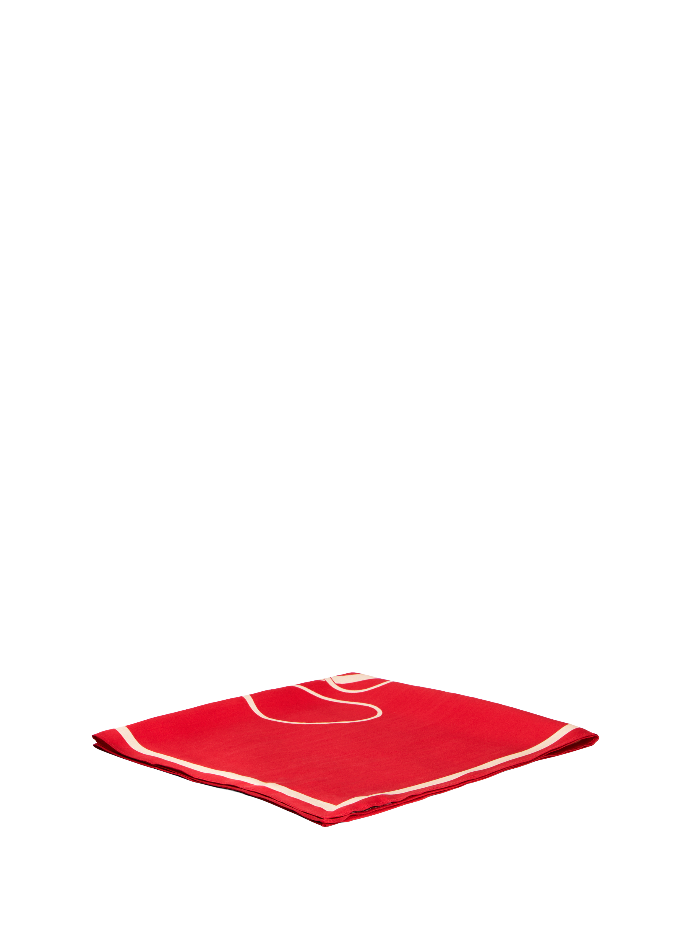 Foulard en soie avec motif monogrammé TOMMY HILFIGER Rouge