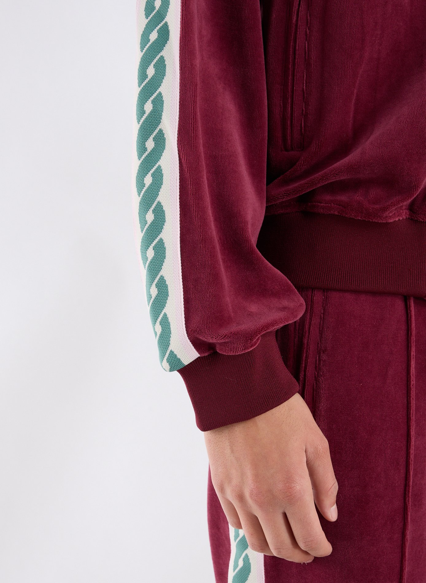 The velvet tracksuit jacket DROLE DE MONSIEUR Red