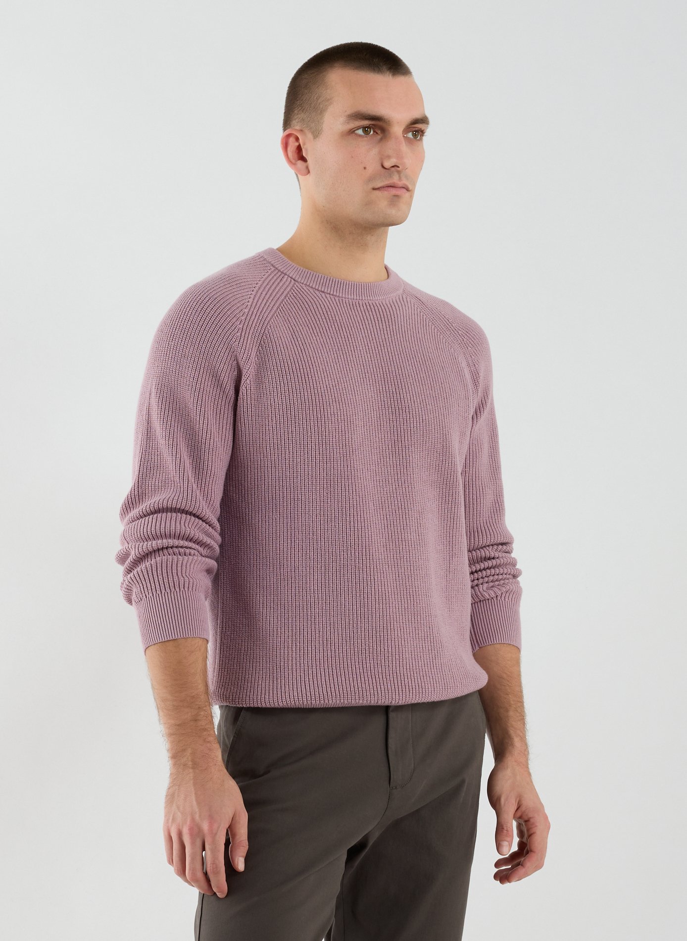 Ribbed round neck cotton sweater DOCKERS Purple