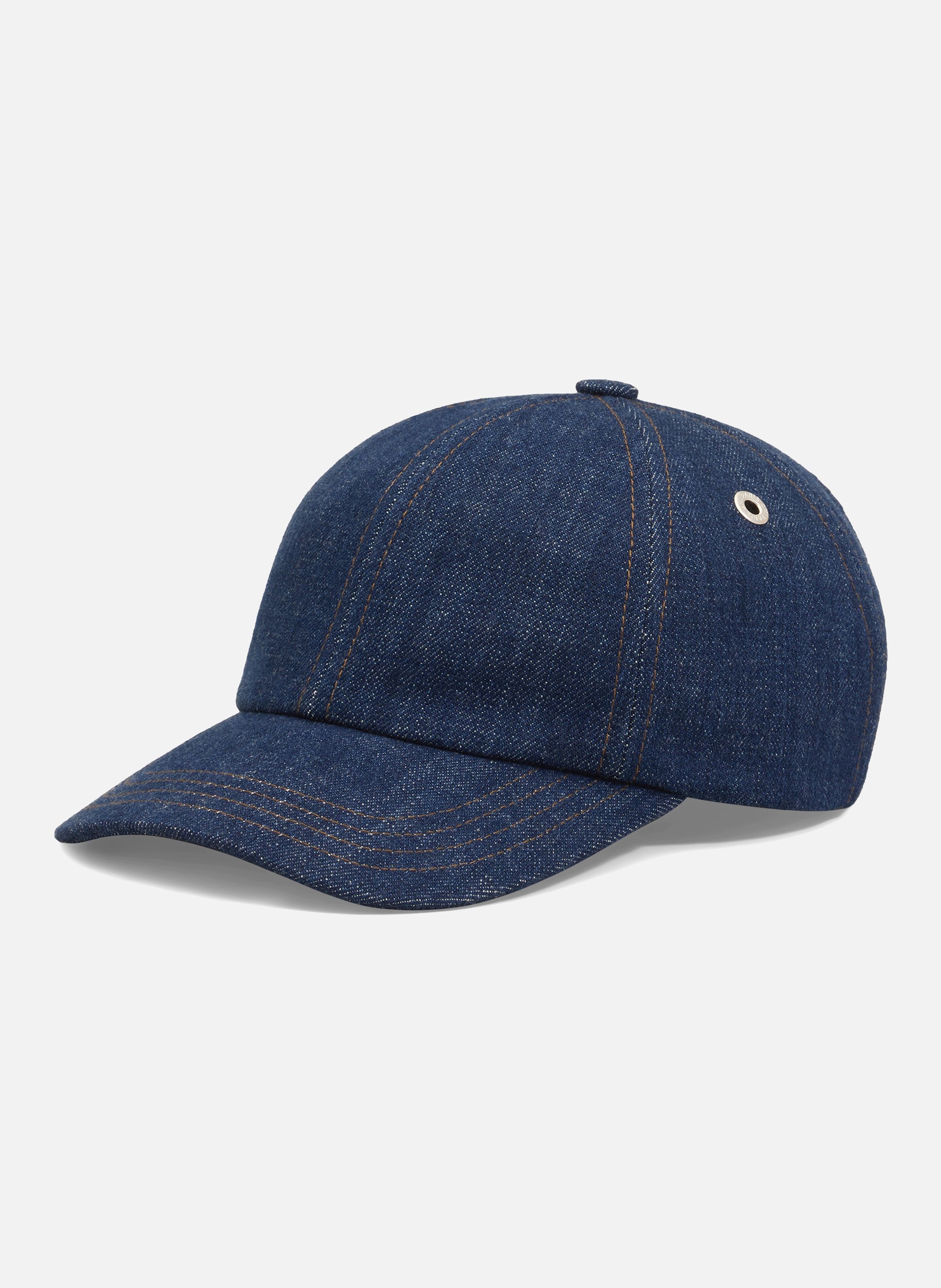 Casquette empiècement côté ami paris unisexe en denim AMI PARIS Bleu