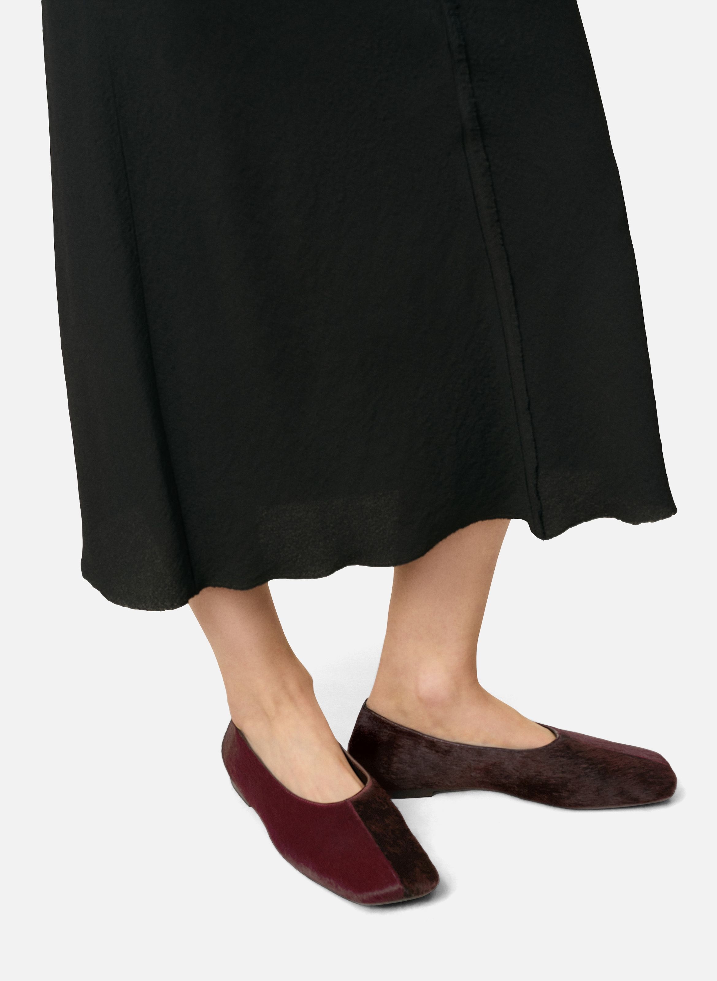 Souliers plat bicolores en cuir AMI PARIS Rouge