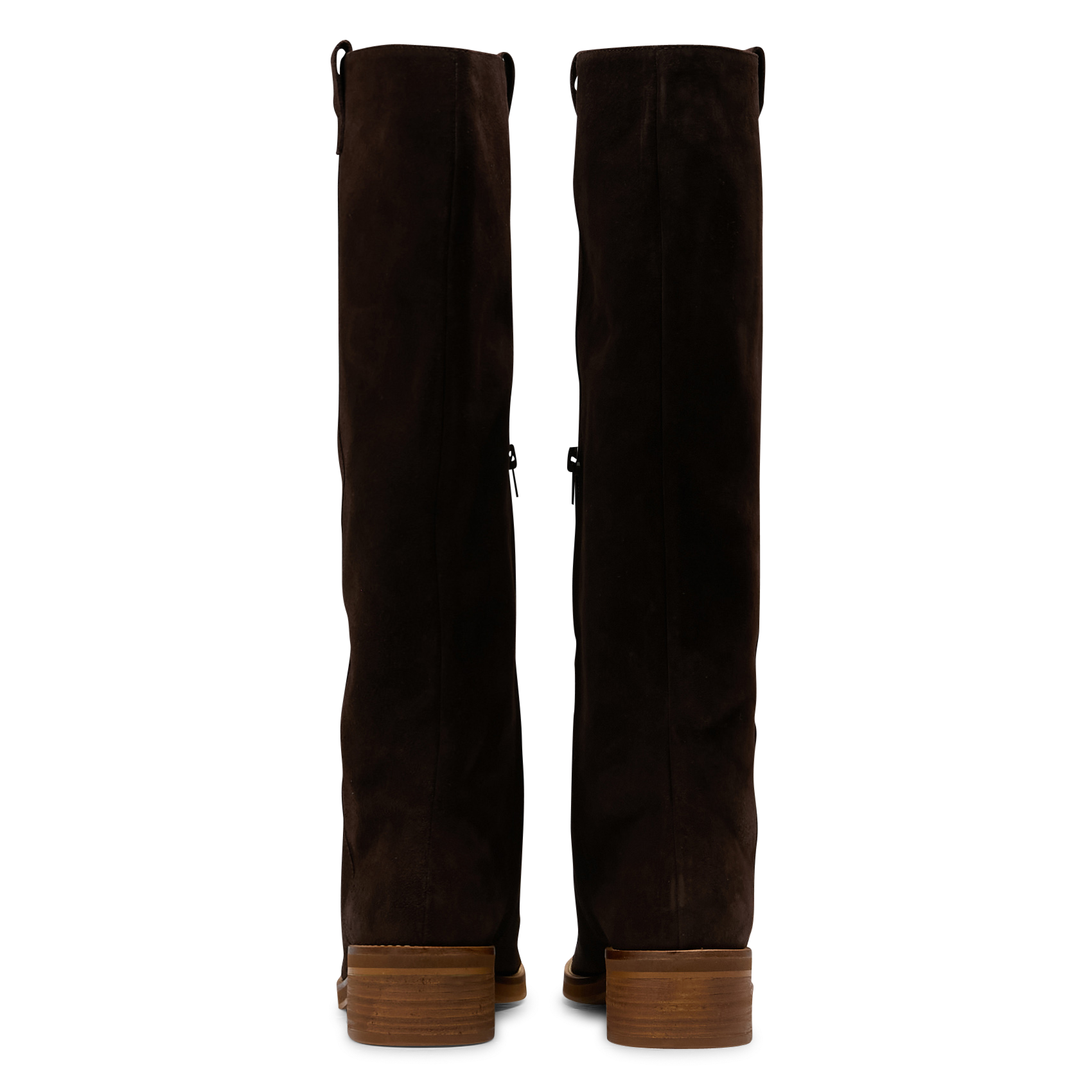 Bottes hautes en cuir velours romane MAISON 123 Marron