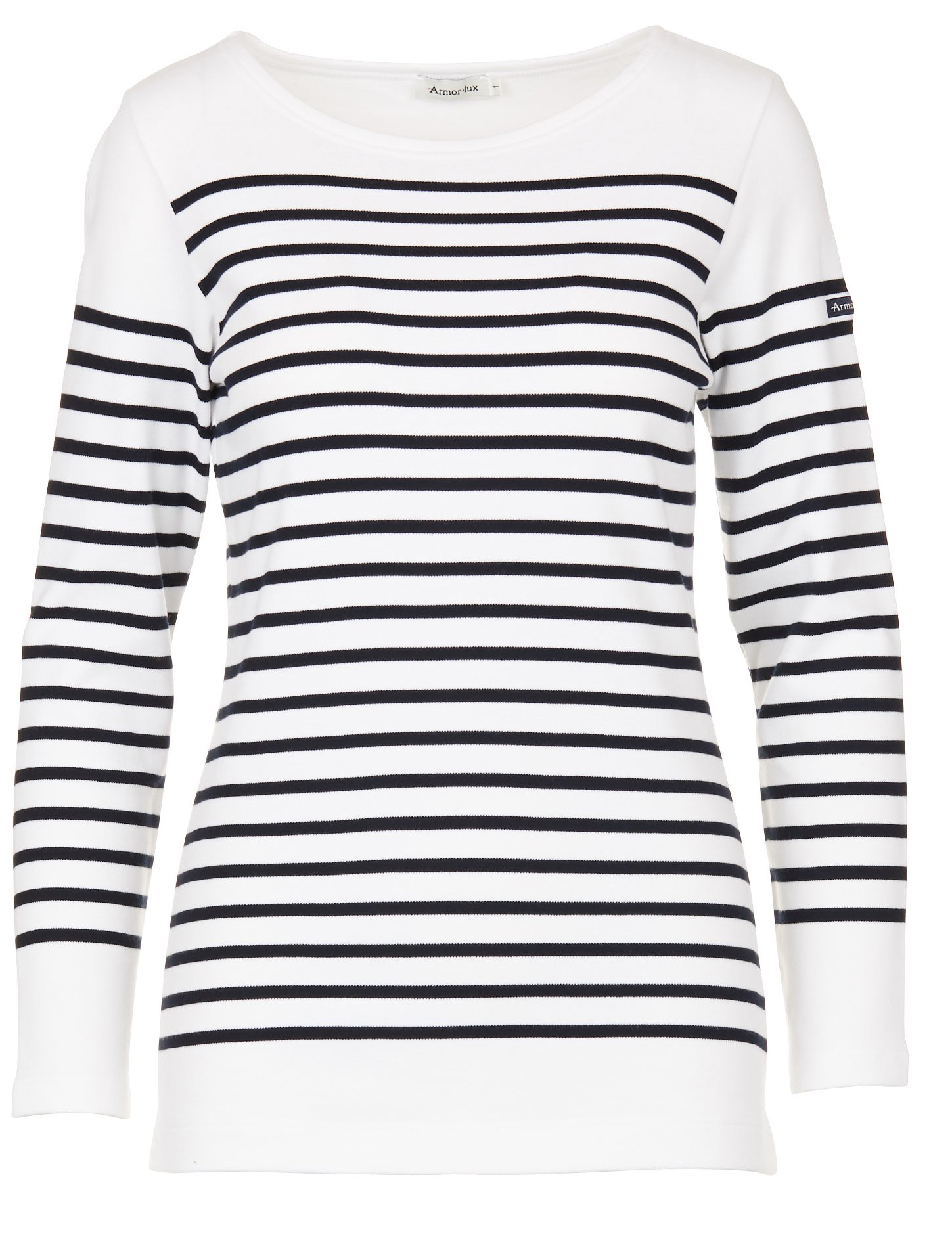 Marinière col bateau en jersey ARMOR-LUX Blanc
