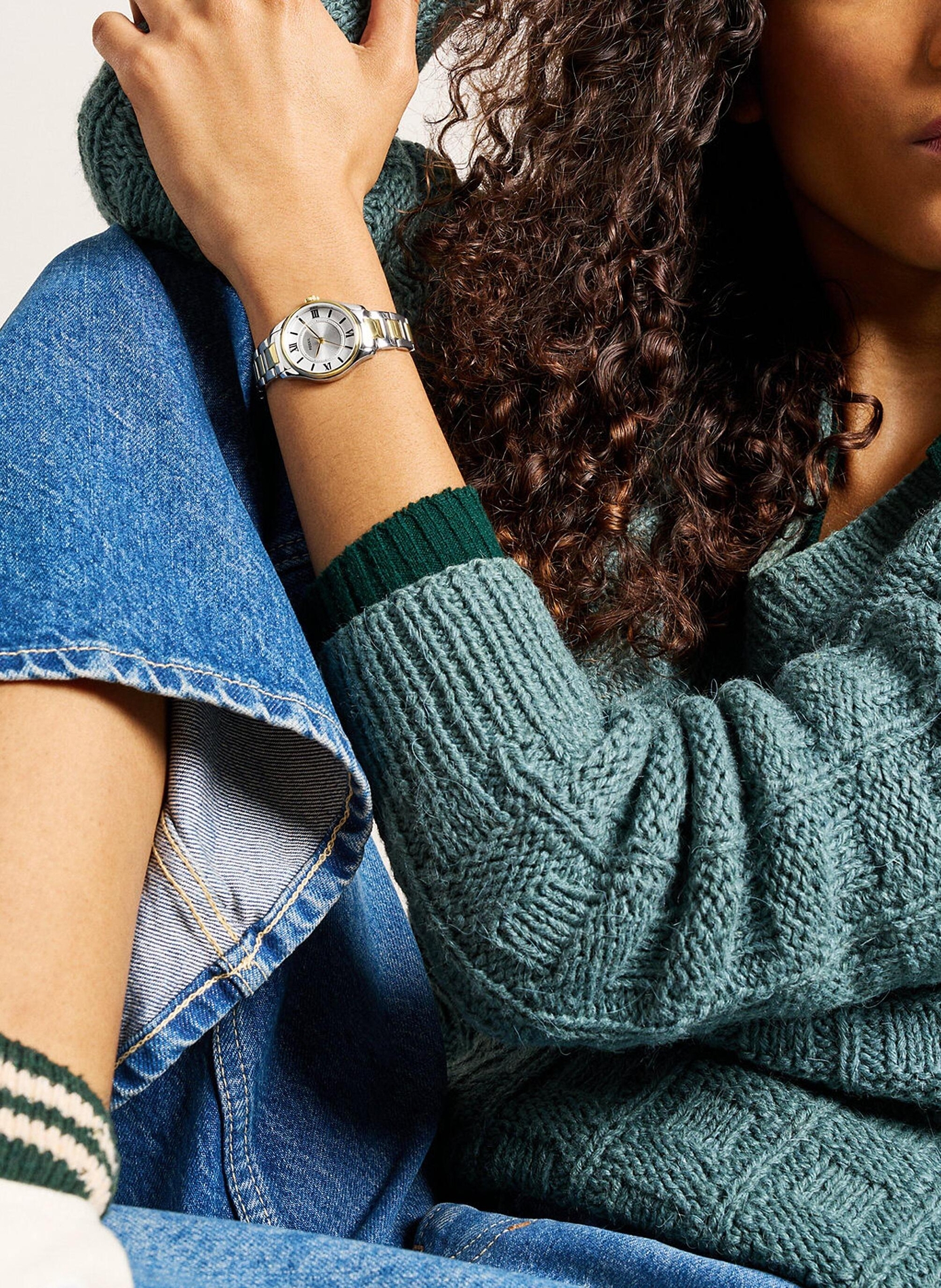 Montre quartz en acier inoxydable FOSSIL Argent