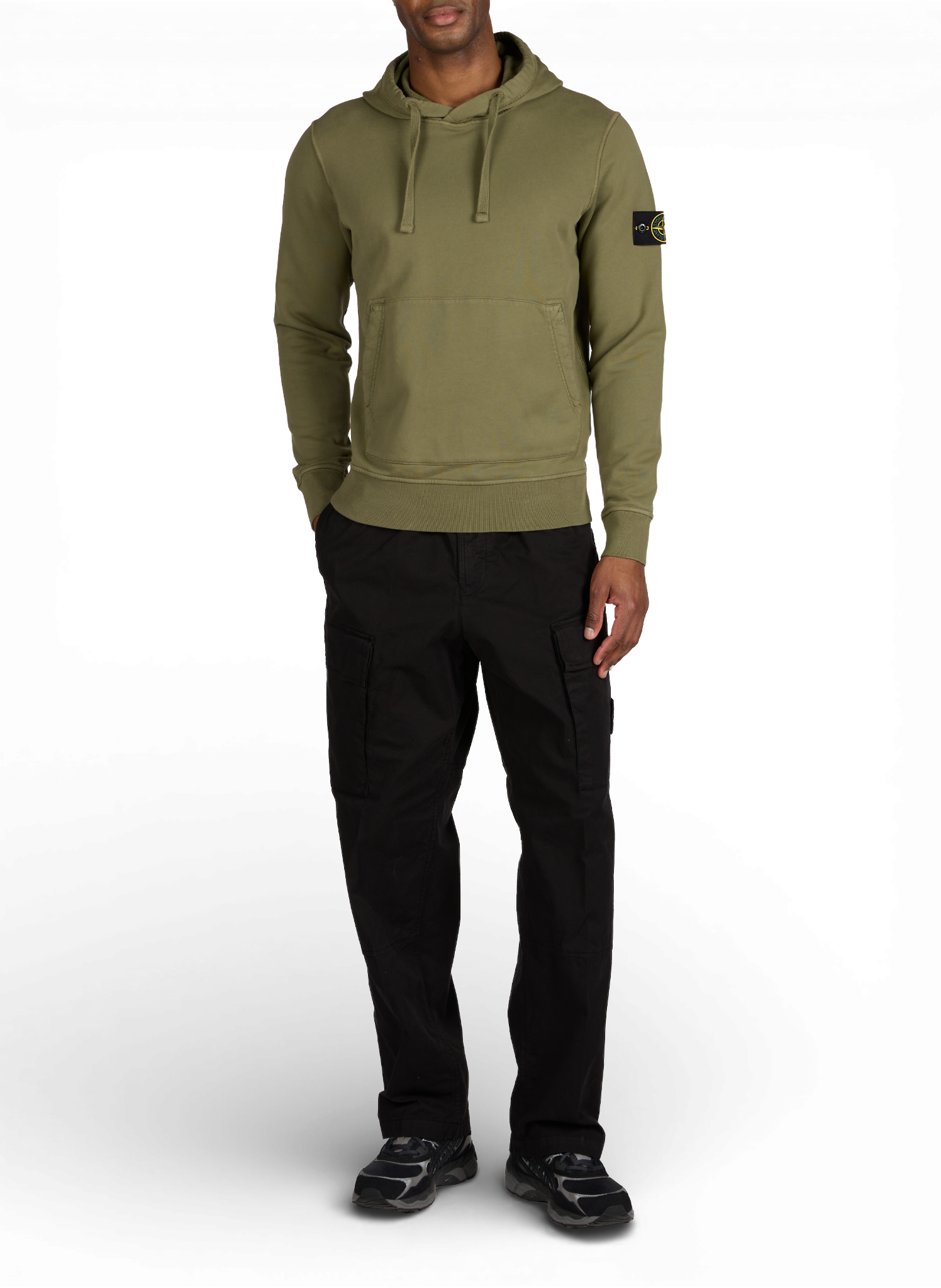 Veste zippée en coton  STONE ISLAND Kaki