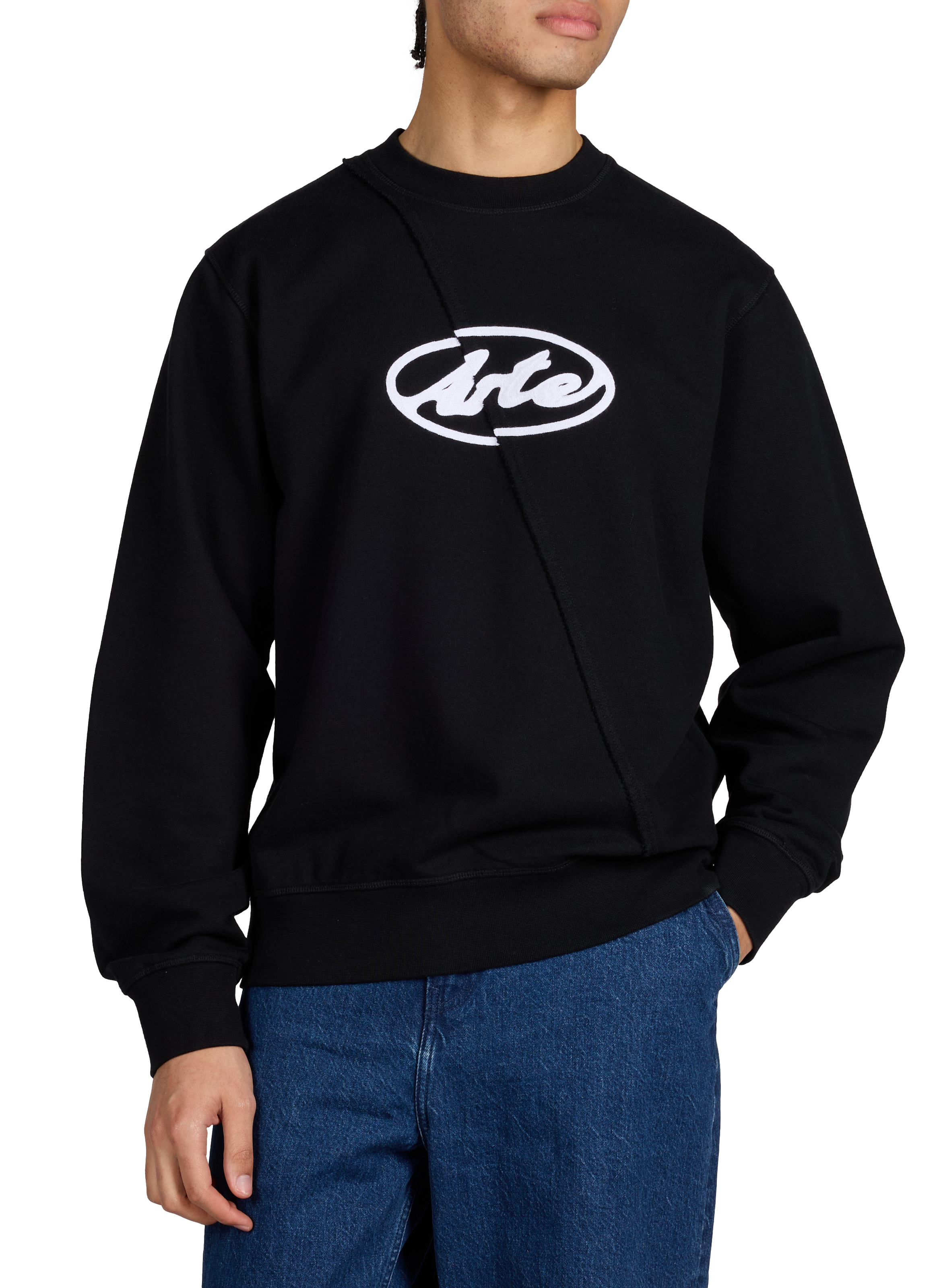 Sweat brodé avec logo circulaire ARTE ANTWERP Noir