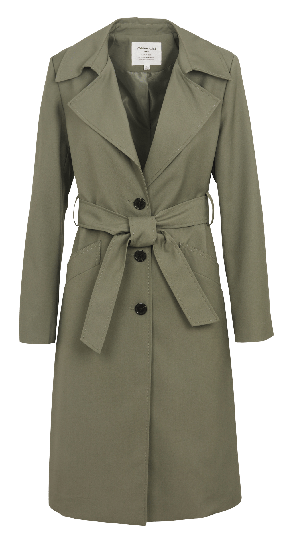 Trench col tailleur ryo MAISON 123 Vert