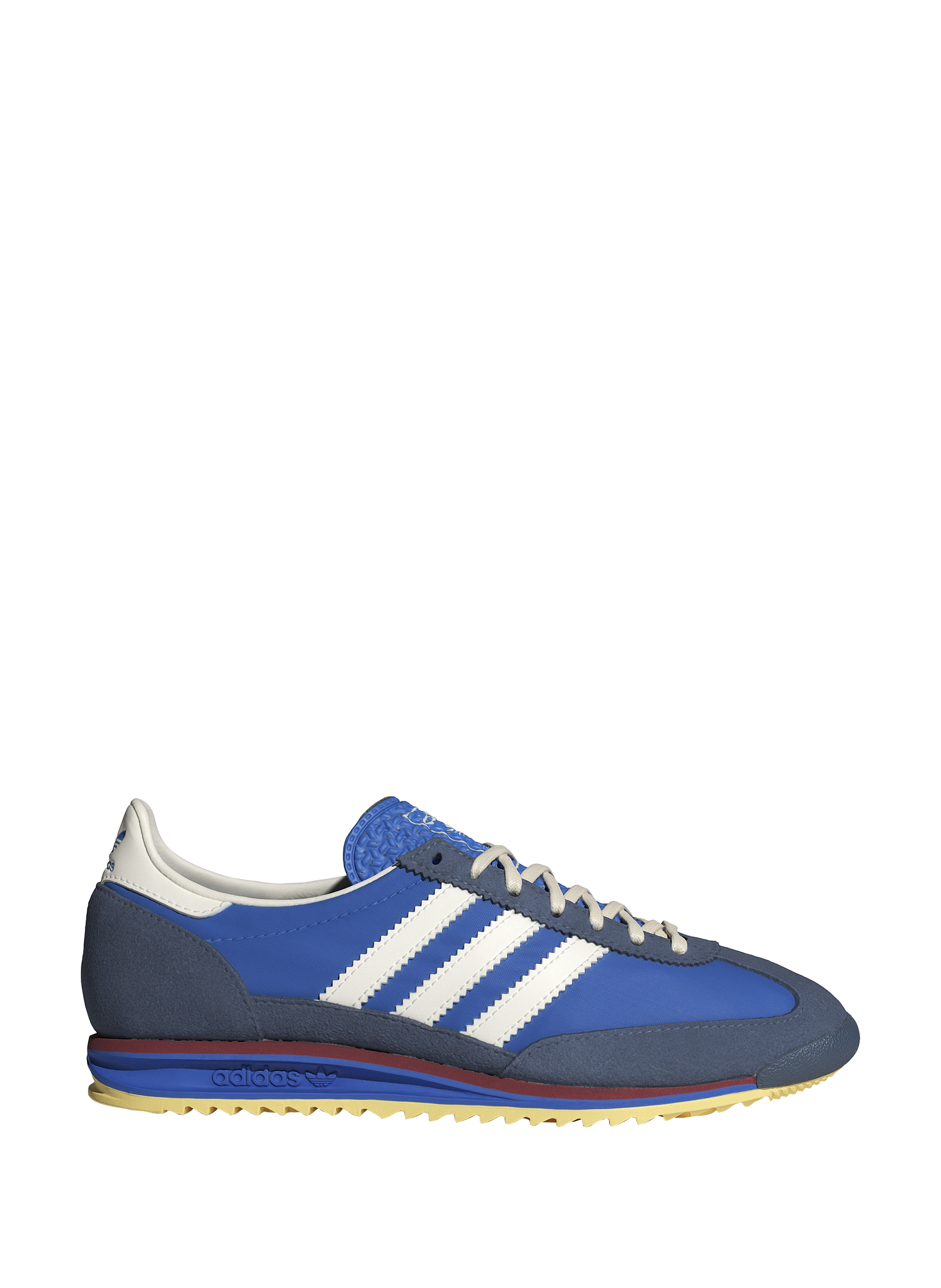 Baskets crantées en cuir ADIDAS Bleu