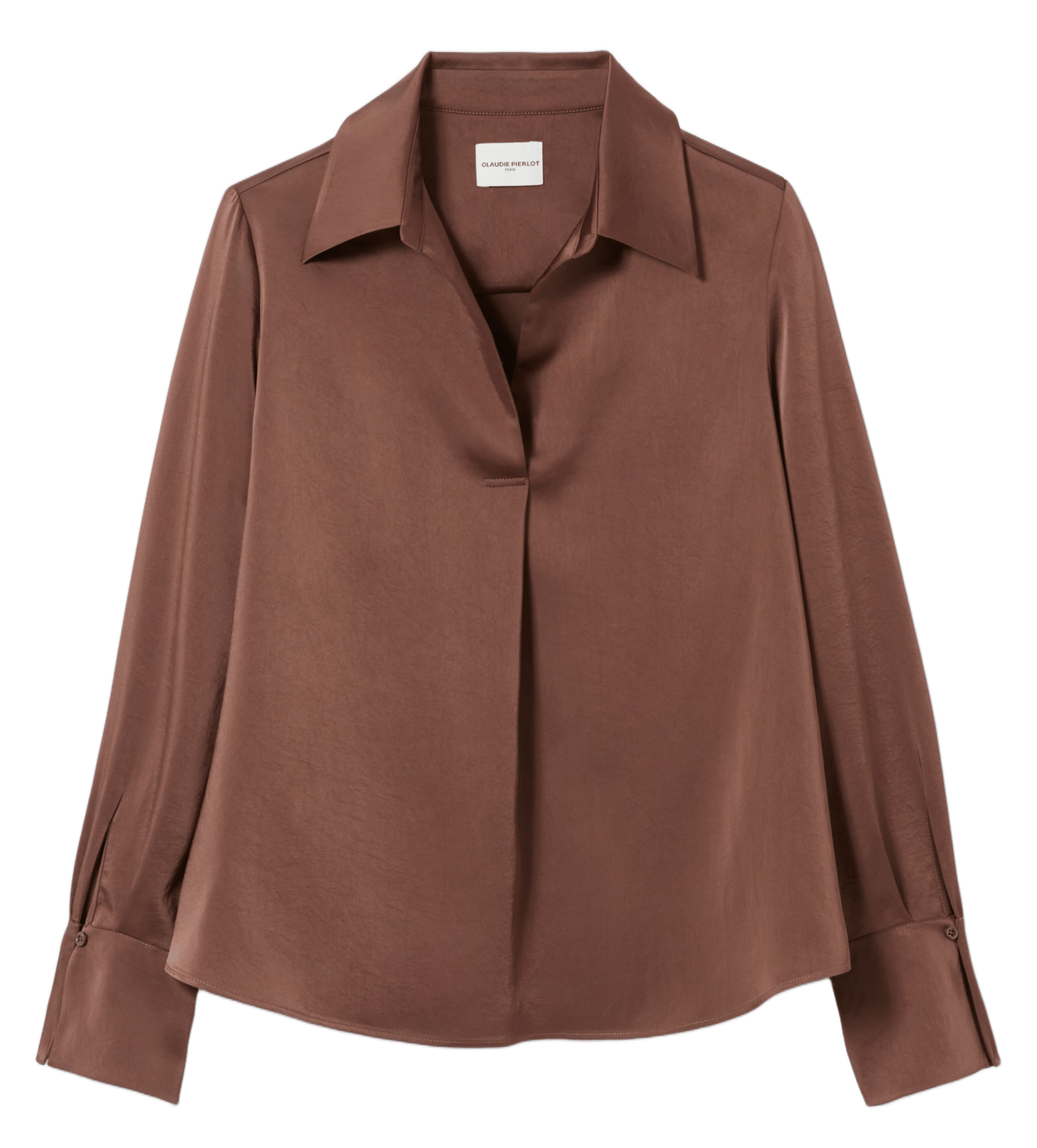 Blouse col classique CLAUDIE PIERLOT Marron