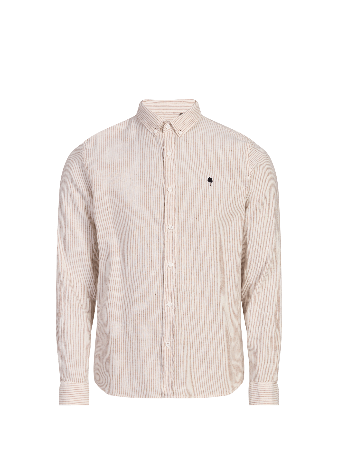Striped Ivoy shirt in a blend of cotton and linen FAGUO Beige