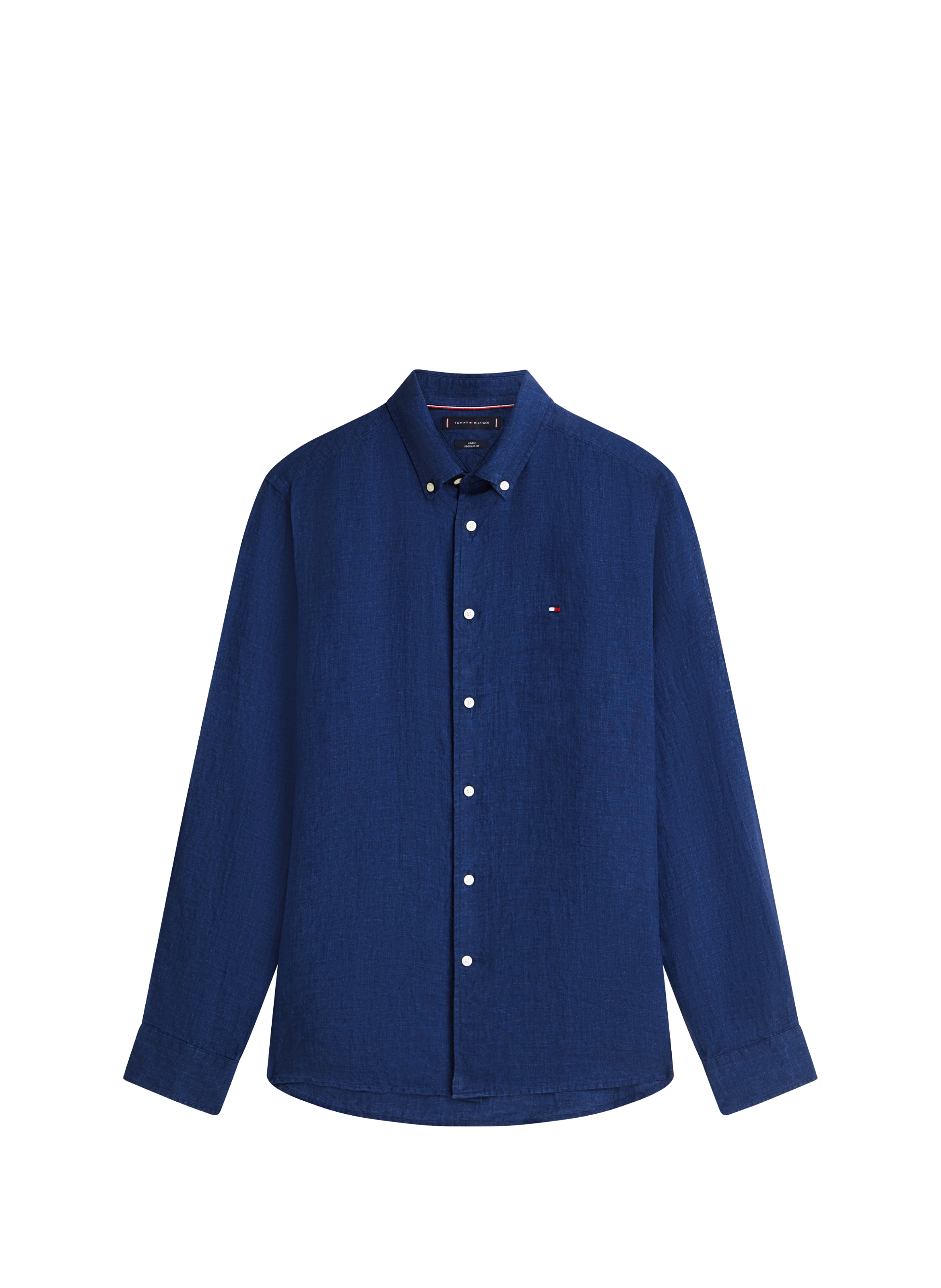 Chemise droite en lin TOMMY HILFIGER Bleu