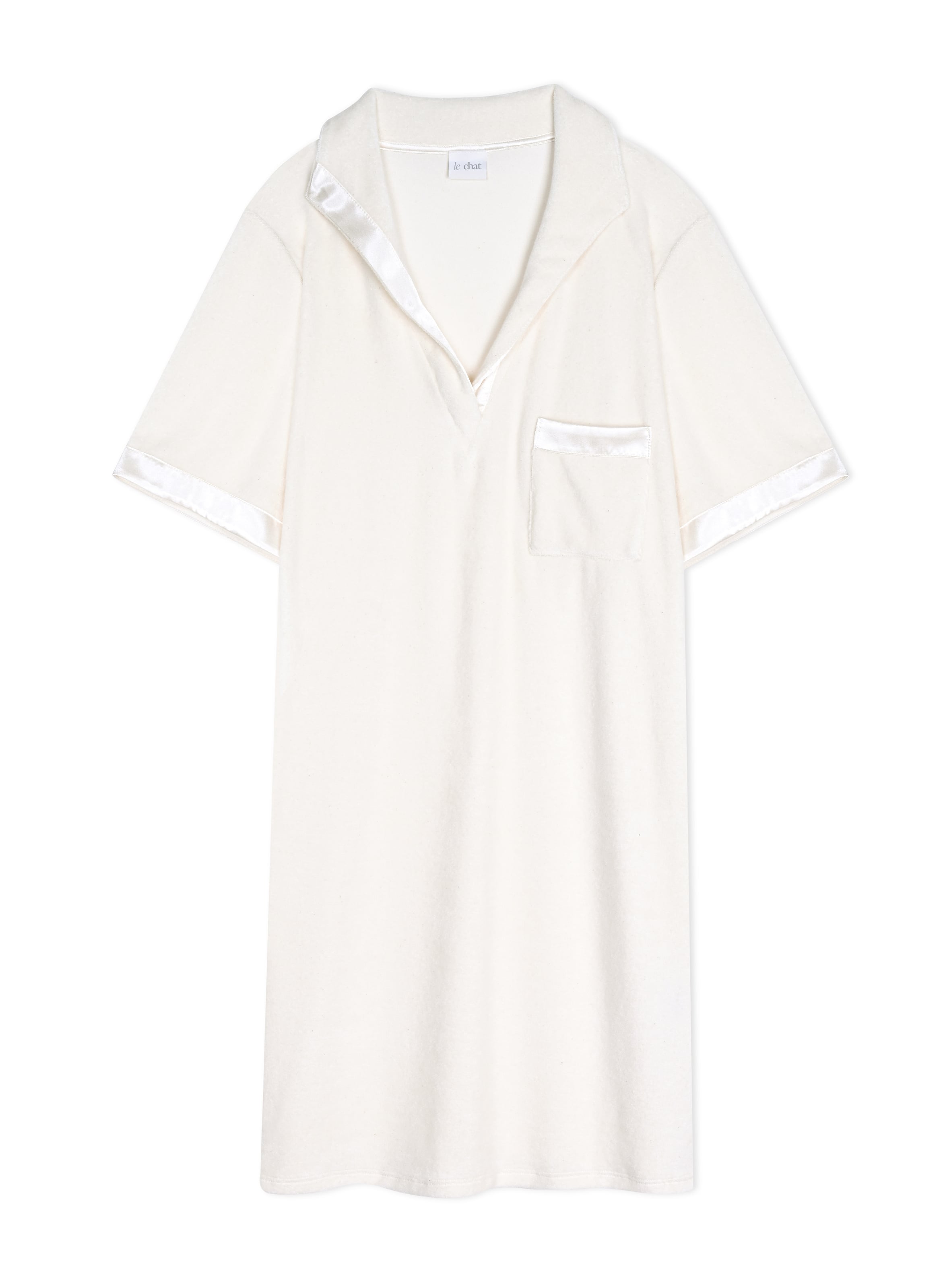 Robe en bouclette éponge gelato 240 LE CHAT Blanc