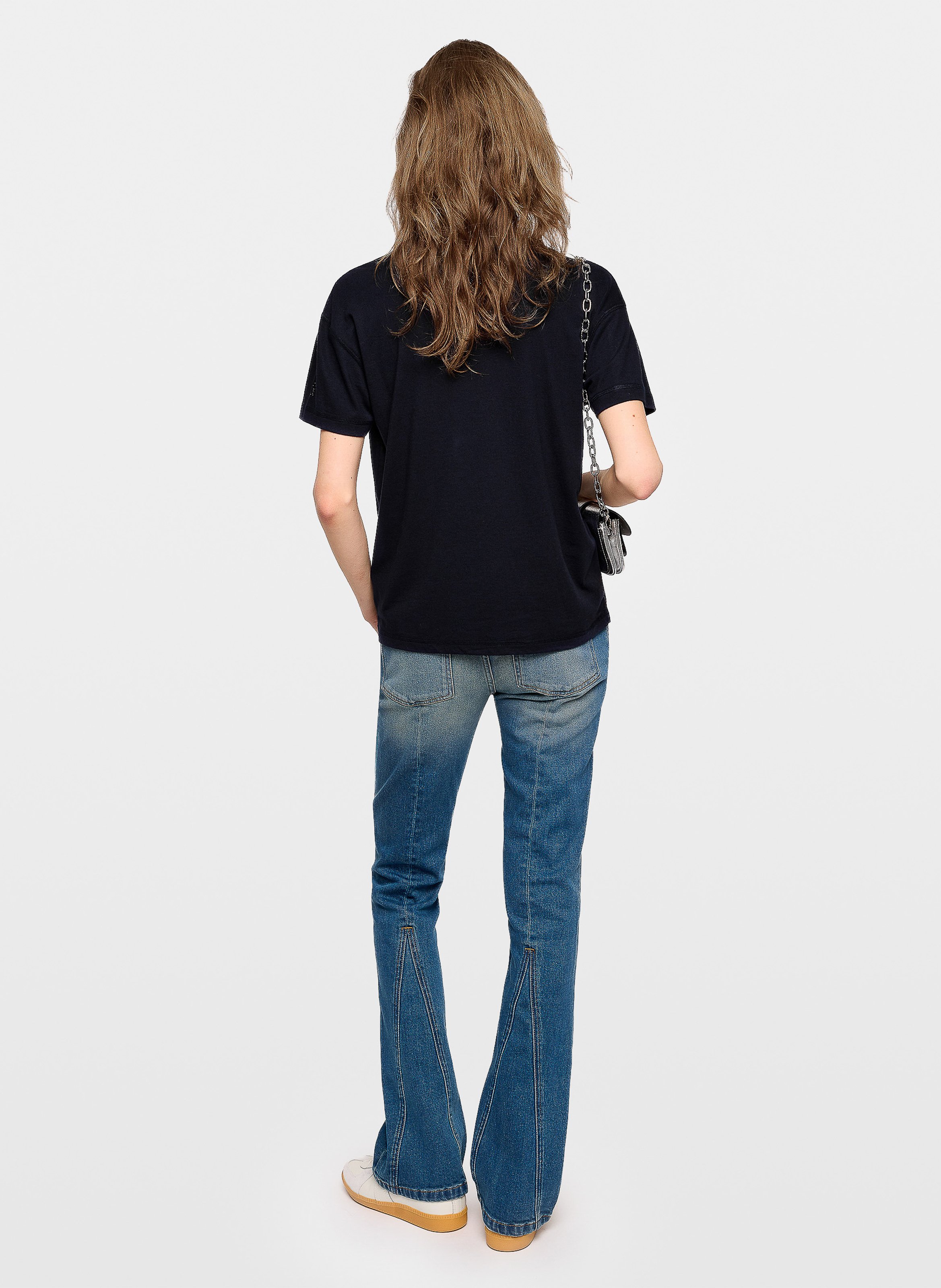 Tee-shirt col v marta ZADIG&VOLTAIRE Bleu