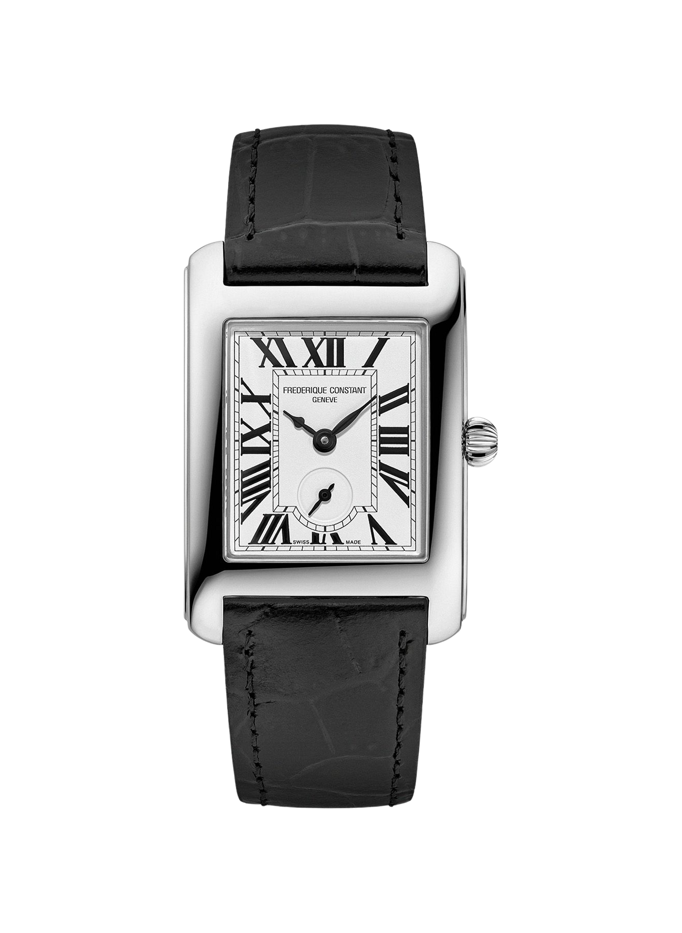 Montre quartz en cuir de veau FREDERIQUE CONSTANT Blanc