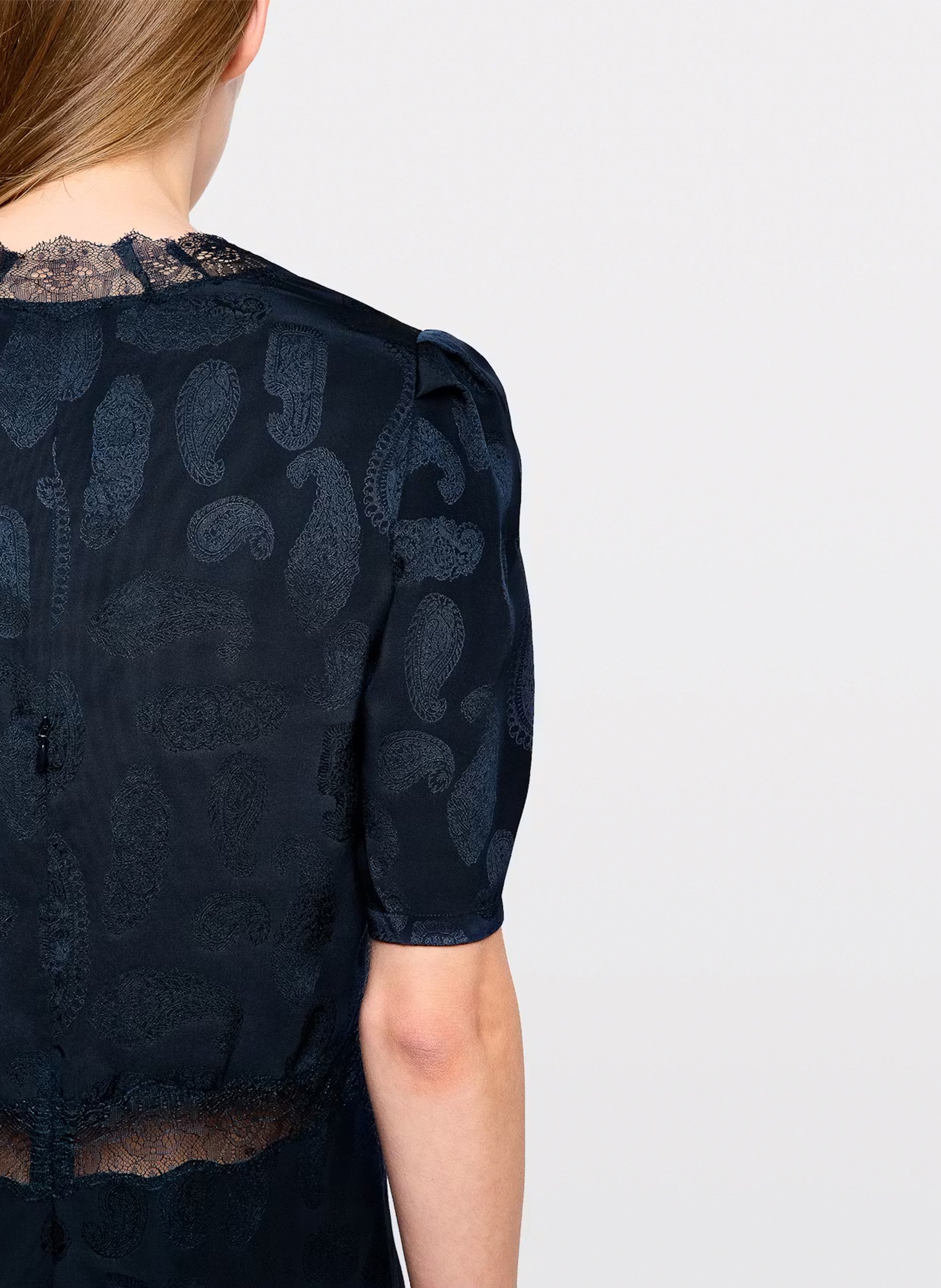Robe midi en soie redox ZADIG&VOLTAIRE Bleu