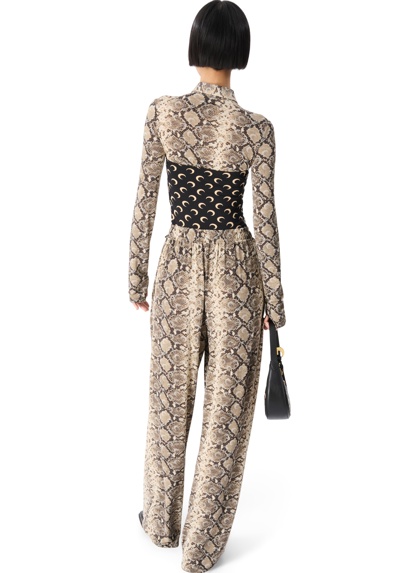 Top met maanprint in jersey | Zwart MARINE SERRE Dames