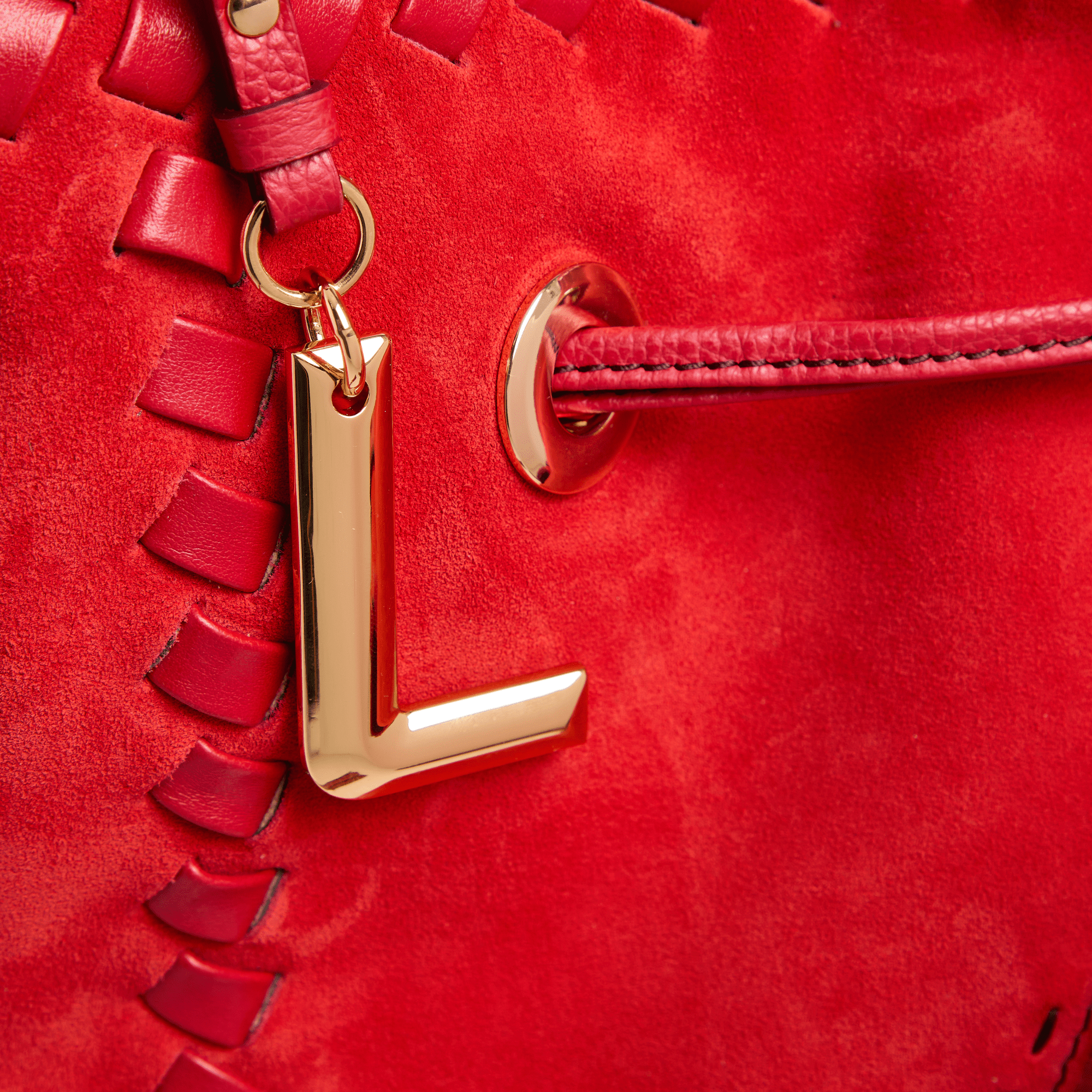 Handtas eerste flirt capsule 150 jaar in kalfsleer LANCEL Rood