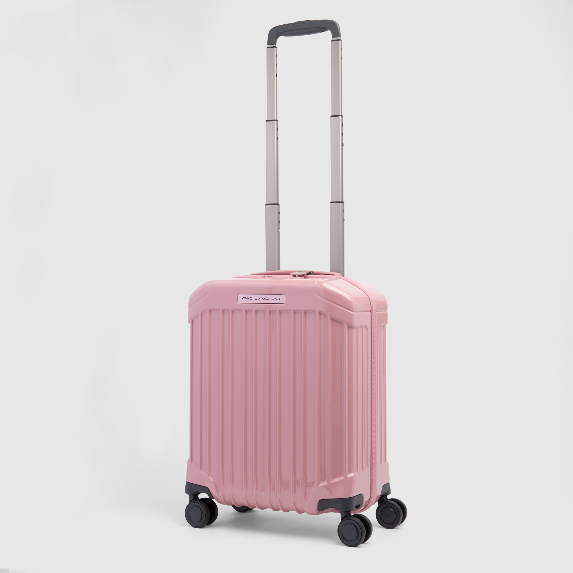 Trolley koffer met 2 wielen onder de stoel PIQUADRO Roze