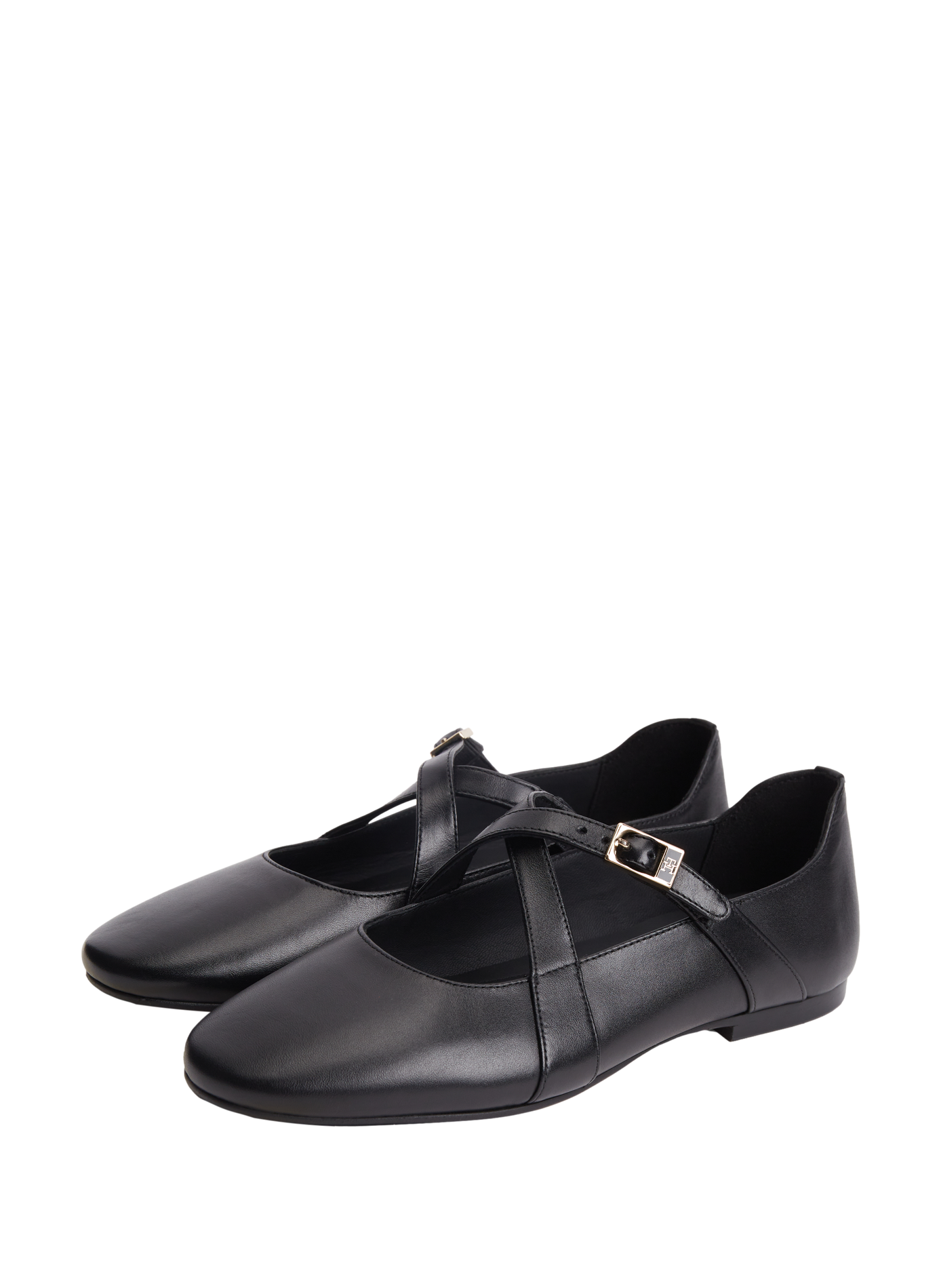 Ballerines Mary Jane à brides en cuir TOMMY HILFIGER Noir