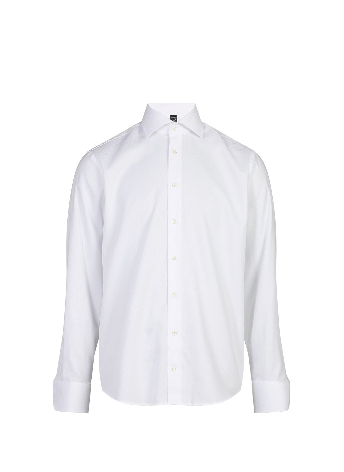 Textured slim fit cotton shirt VAN LAACK White
