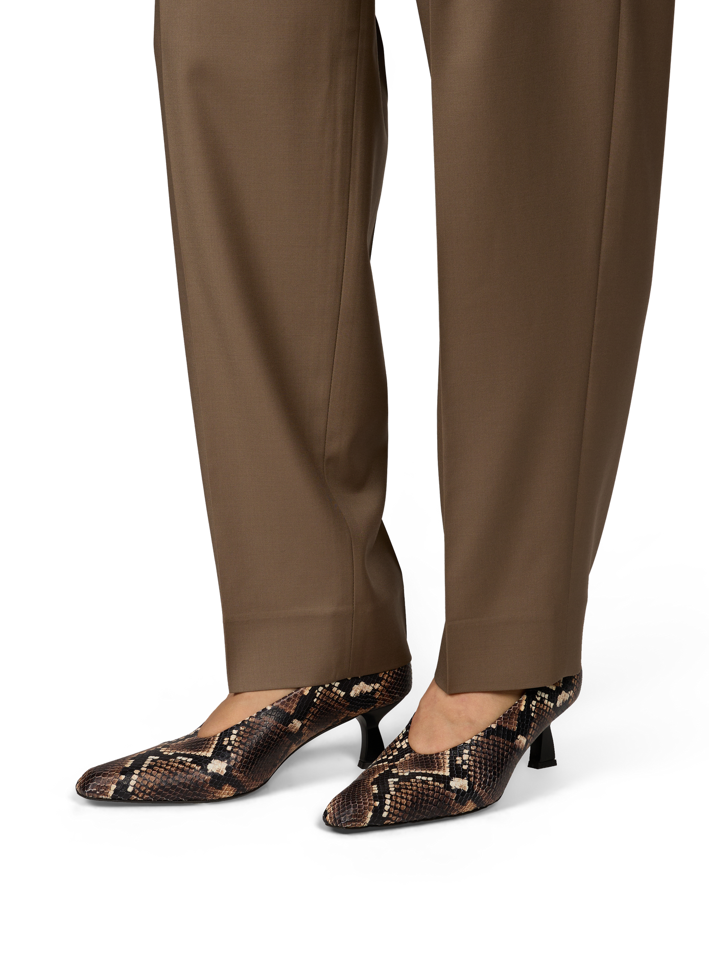 Schlangenleder-Pumps mit Dona-Muster aus Leder NODALETO Mehrfarbig