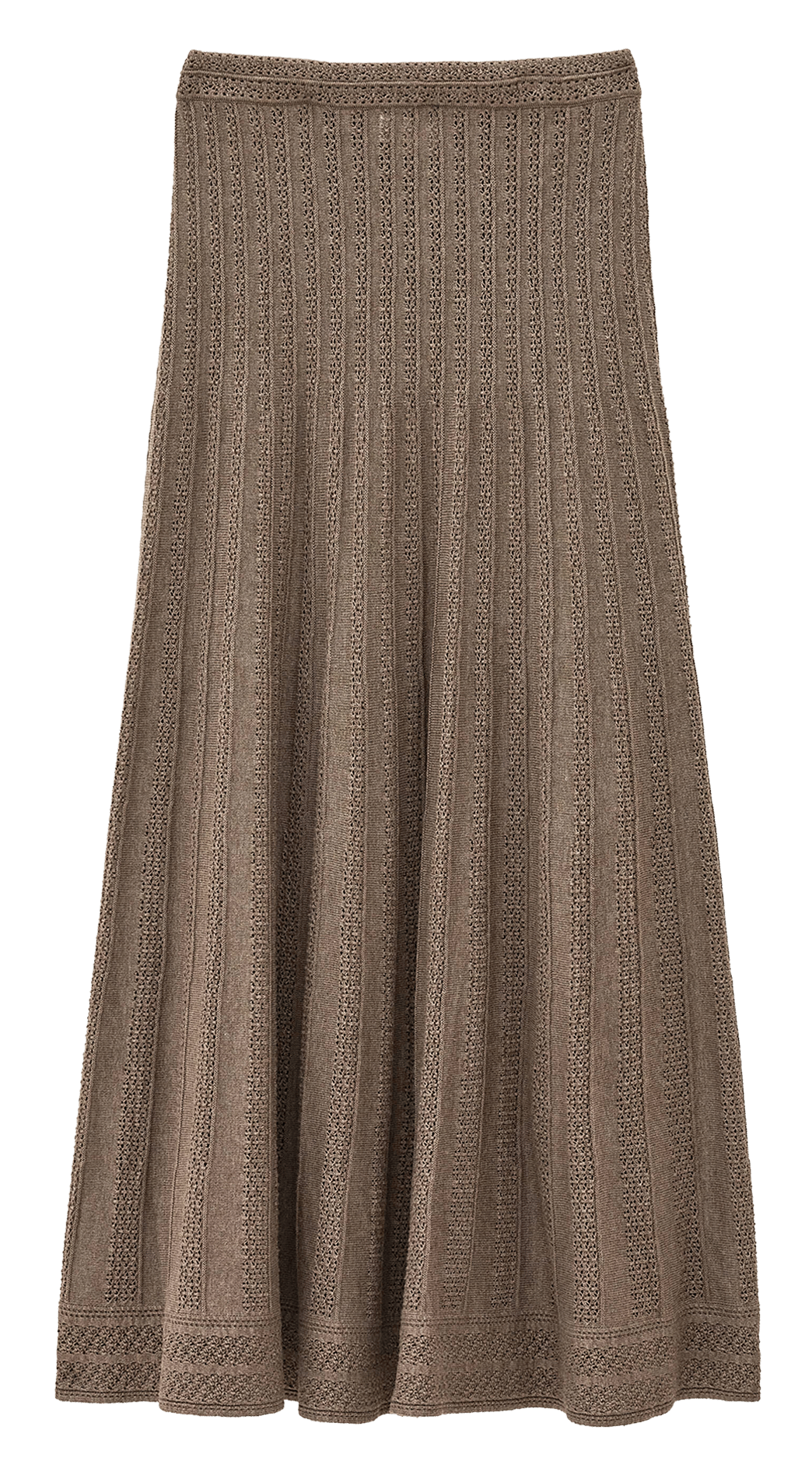 Jupe longue texturée en laine mélangée doha BA&SH Beige