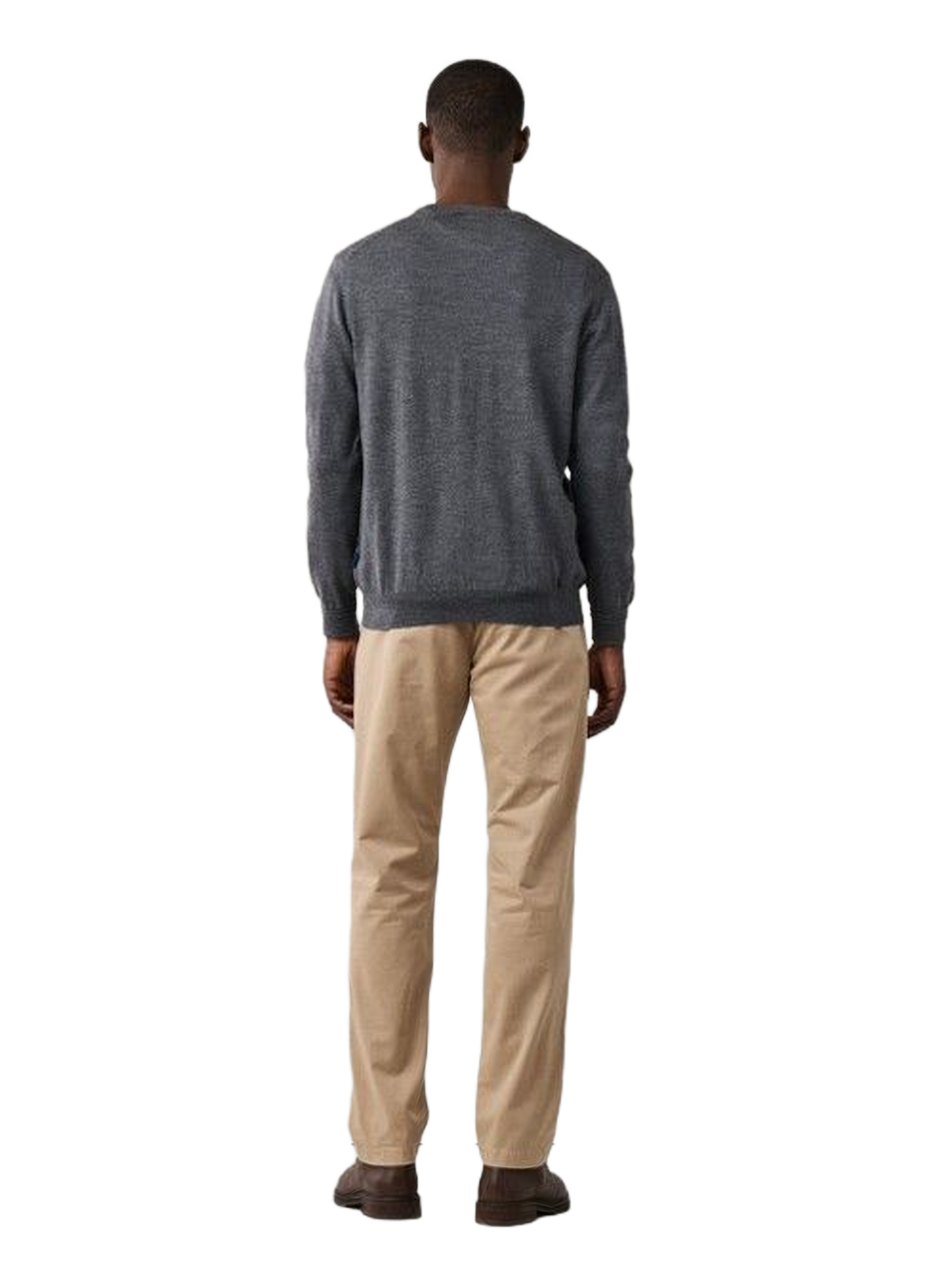 Round neck wool straight sweater FACONNABLE Grey