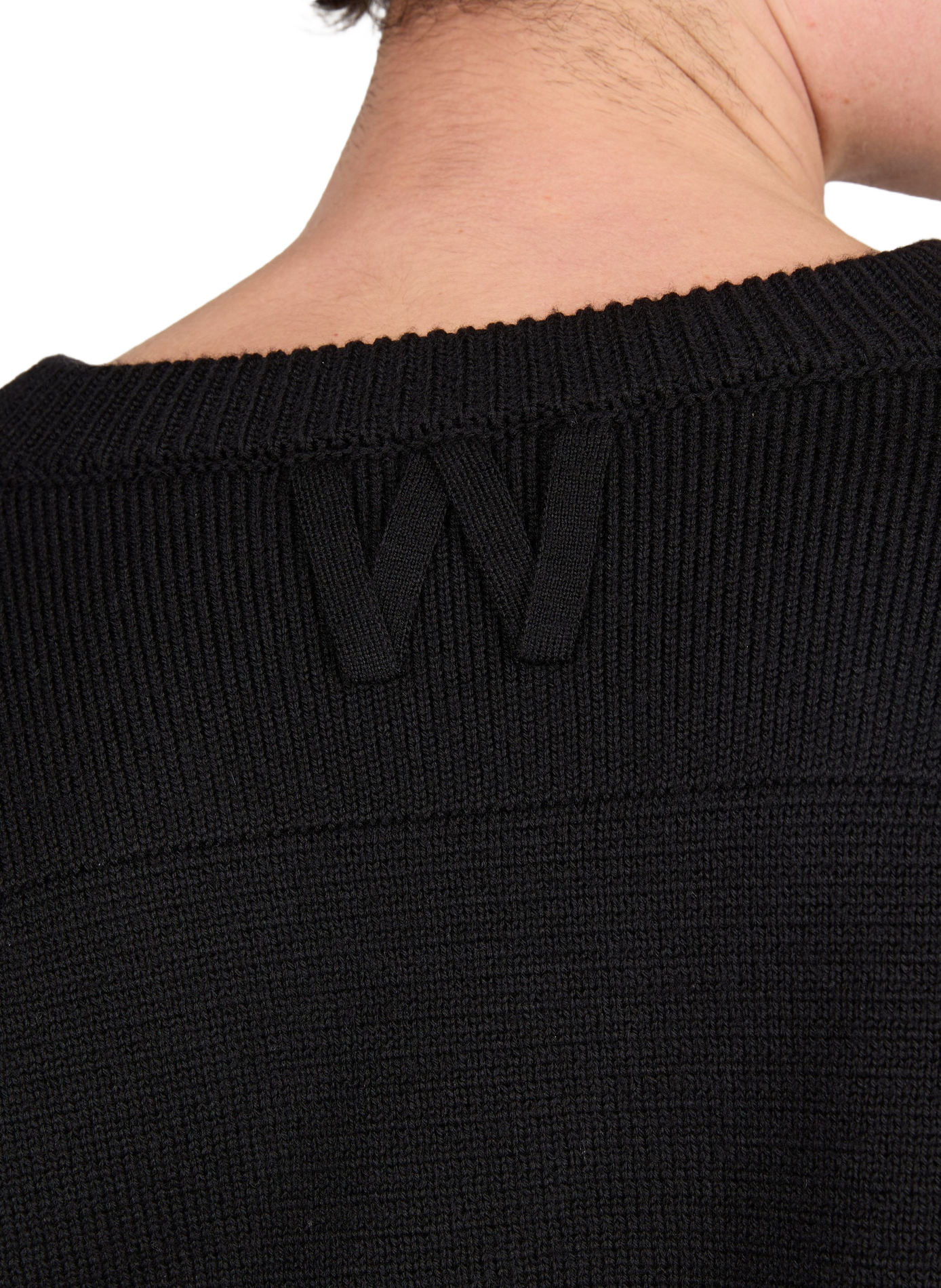 Wool V-neck jumper WILLY CHAVARRIA Black