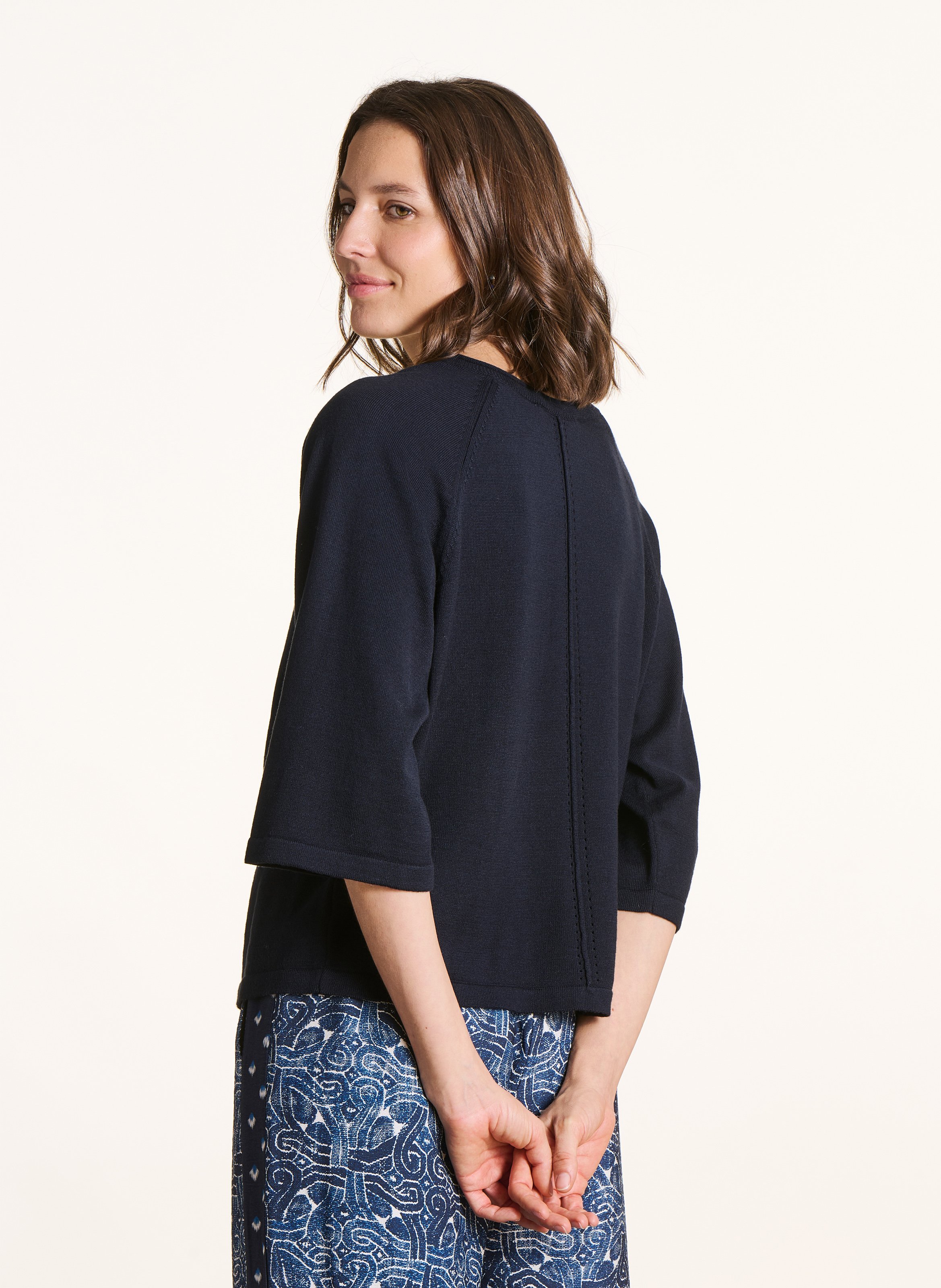 Oversized trui van fijn breisel LA FEE MARABOUTEE Blauw
